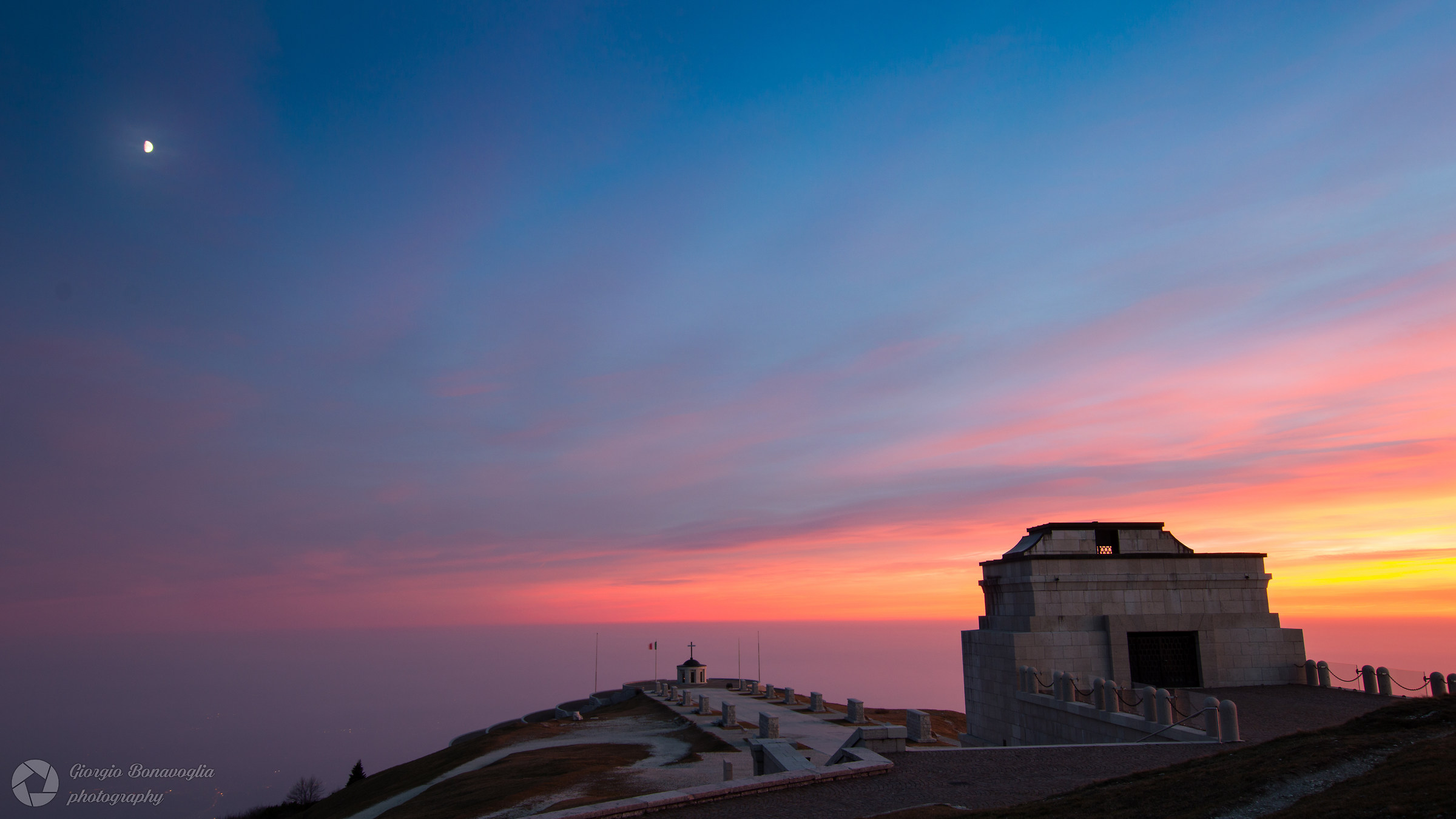 Mount Grappa at sunset