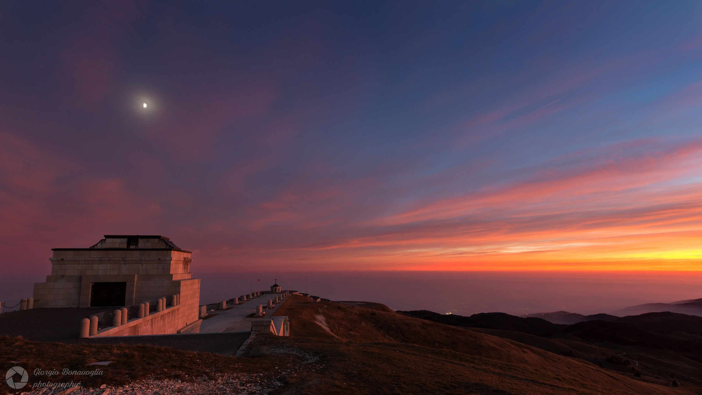 Mount Grappa at sunset