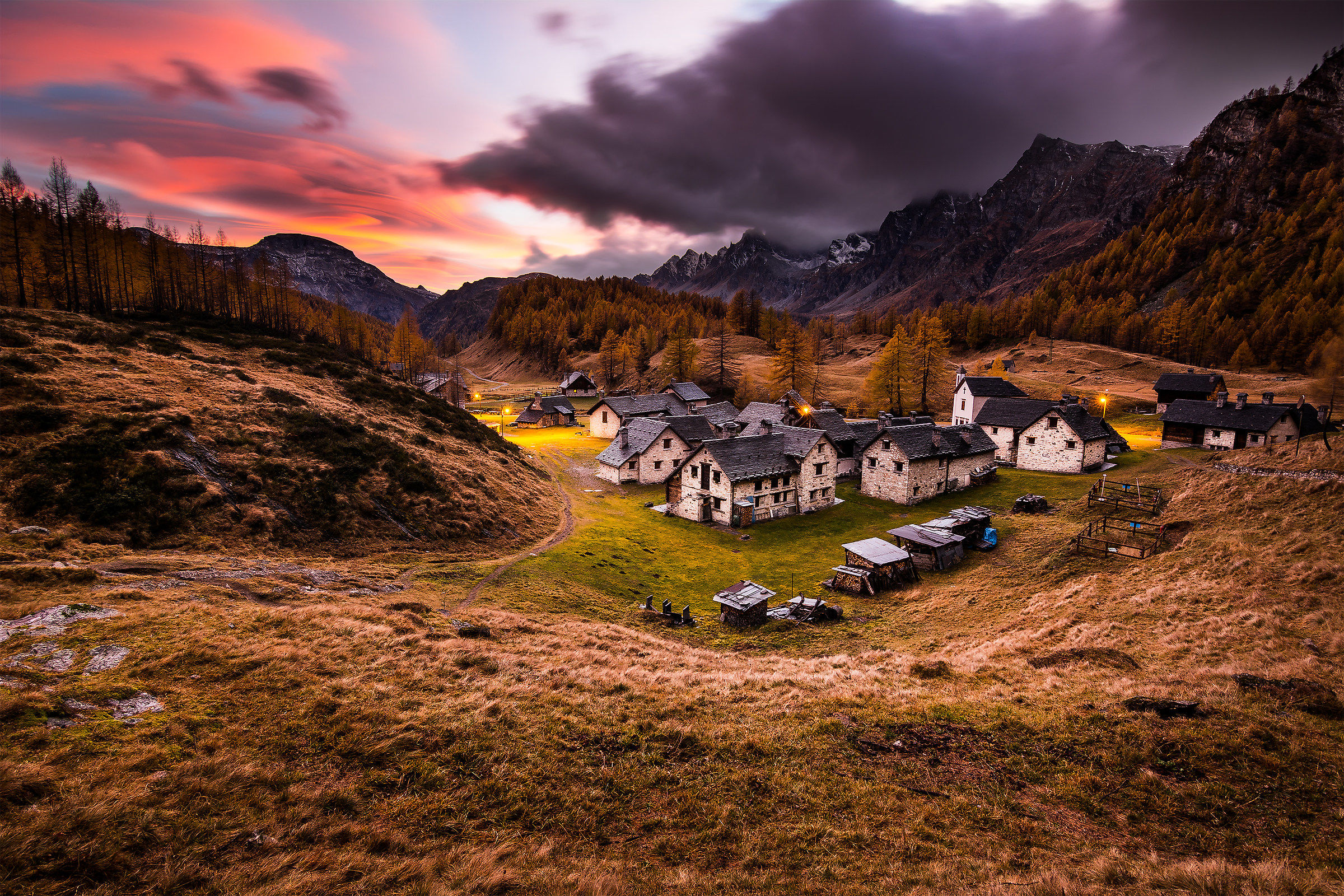 Magic sunset at Devero