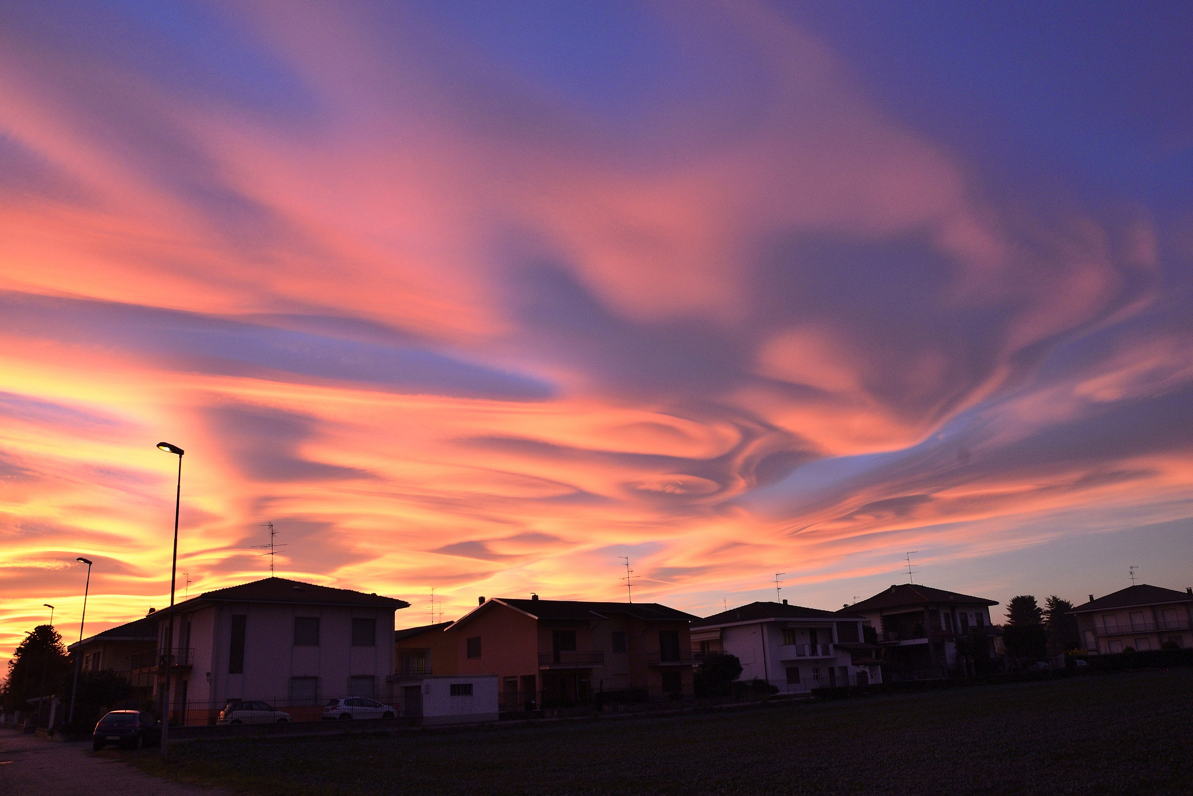 lenticular clouds at sunset1