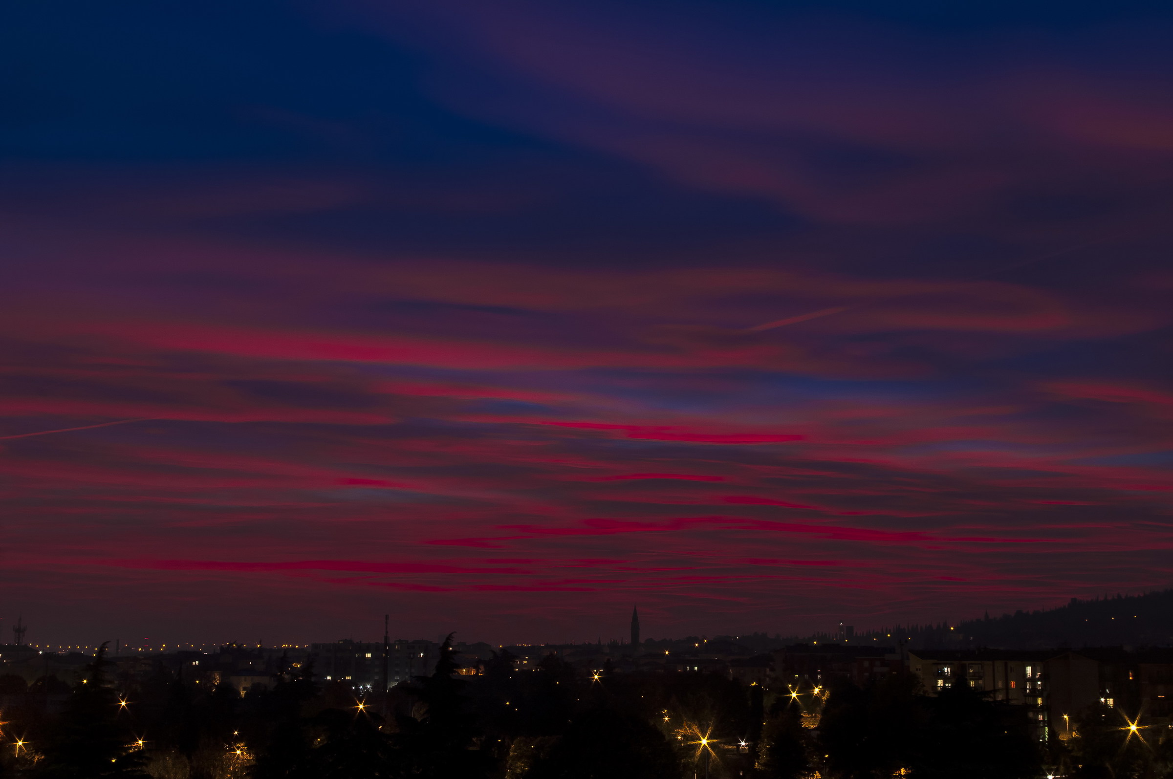 Tramonto del 29 ottobre 2017 su Verona