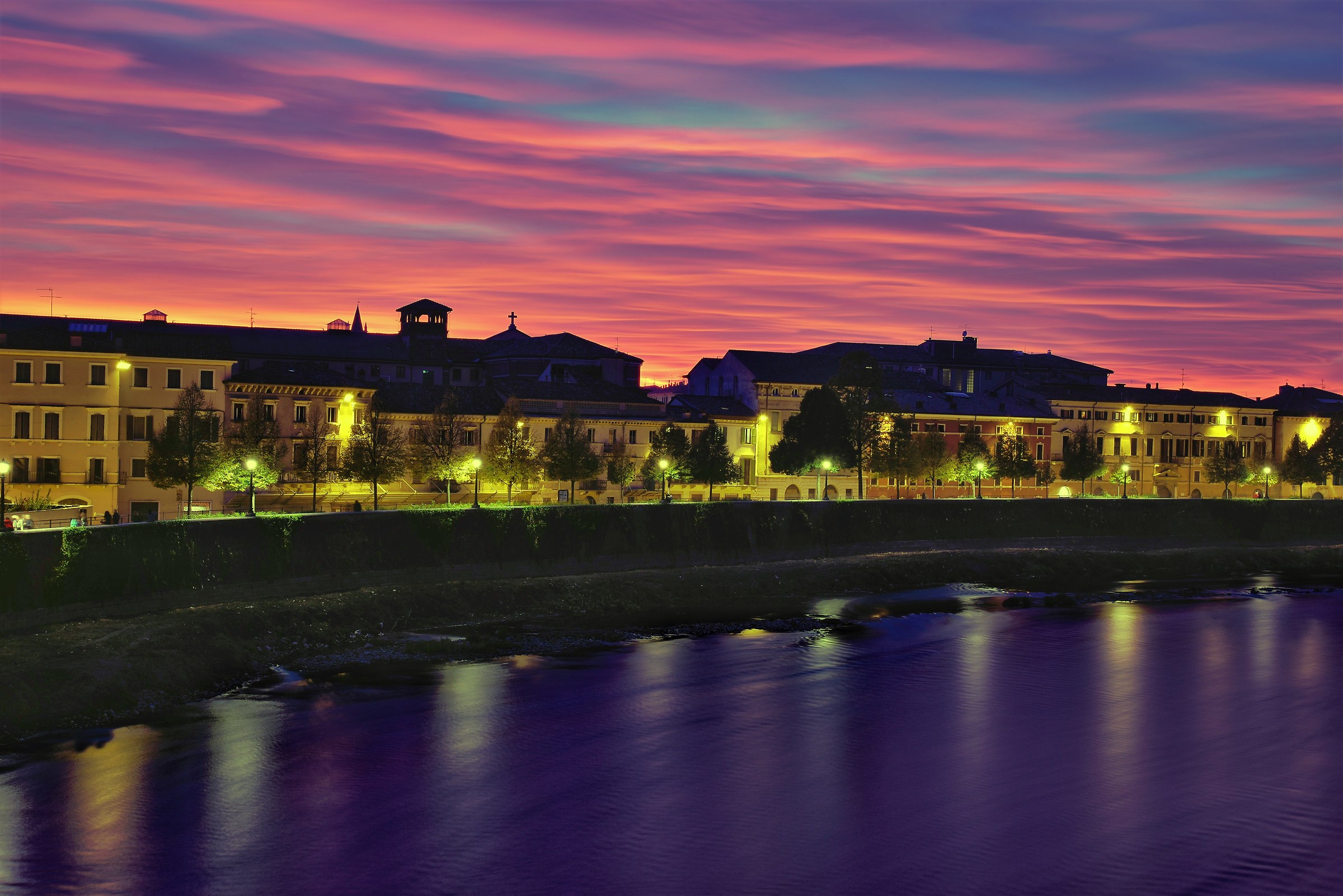 Sunset in the Adige