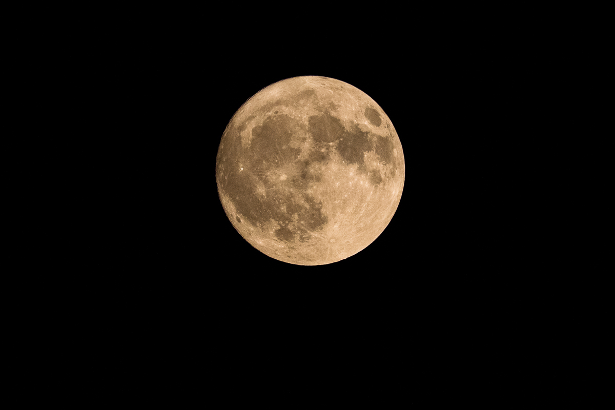 A photo of the moon unpretentious ...