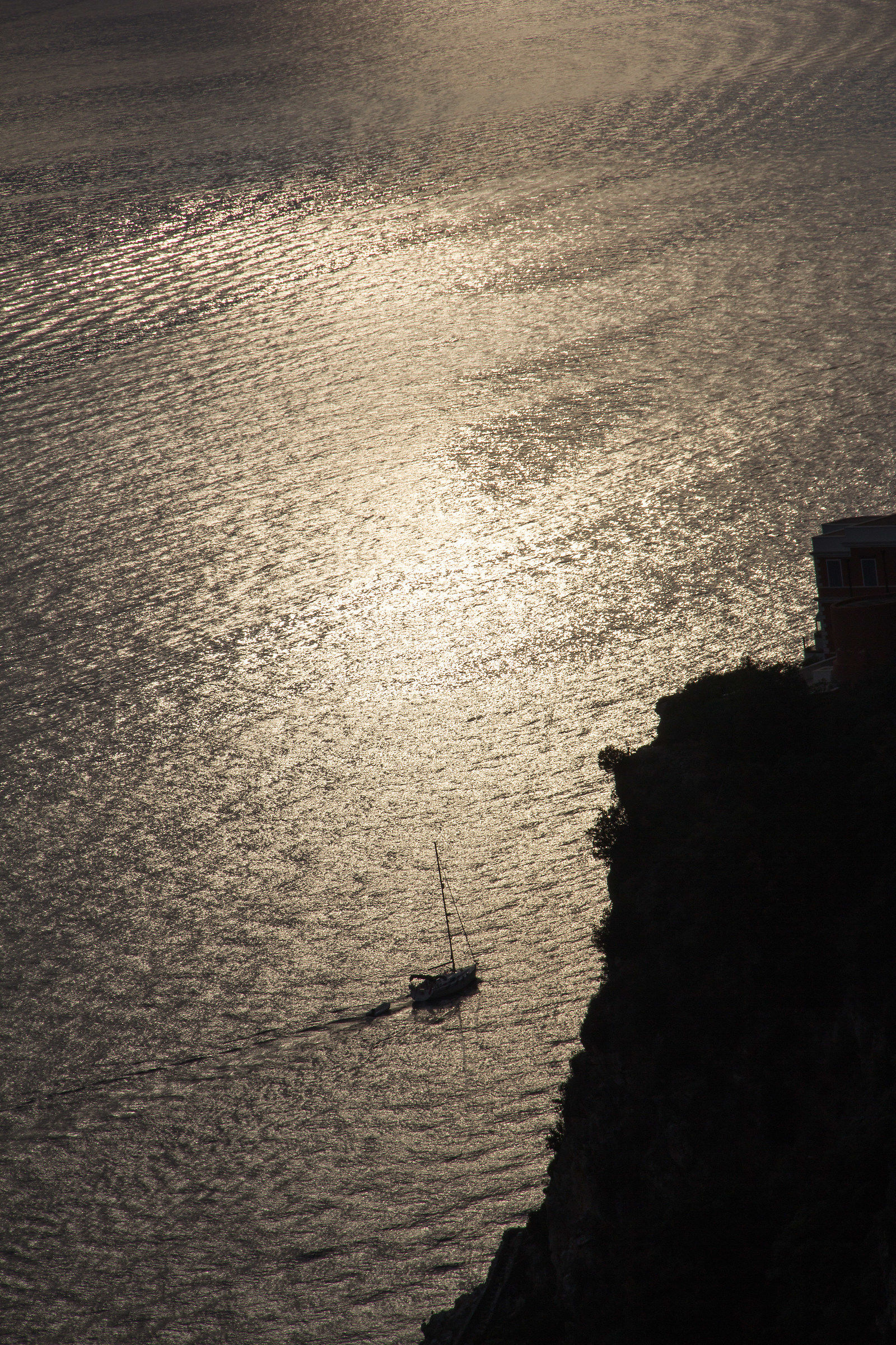 A boat trip at sunset