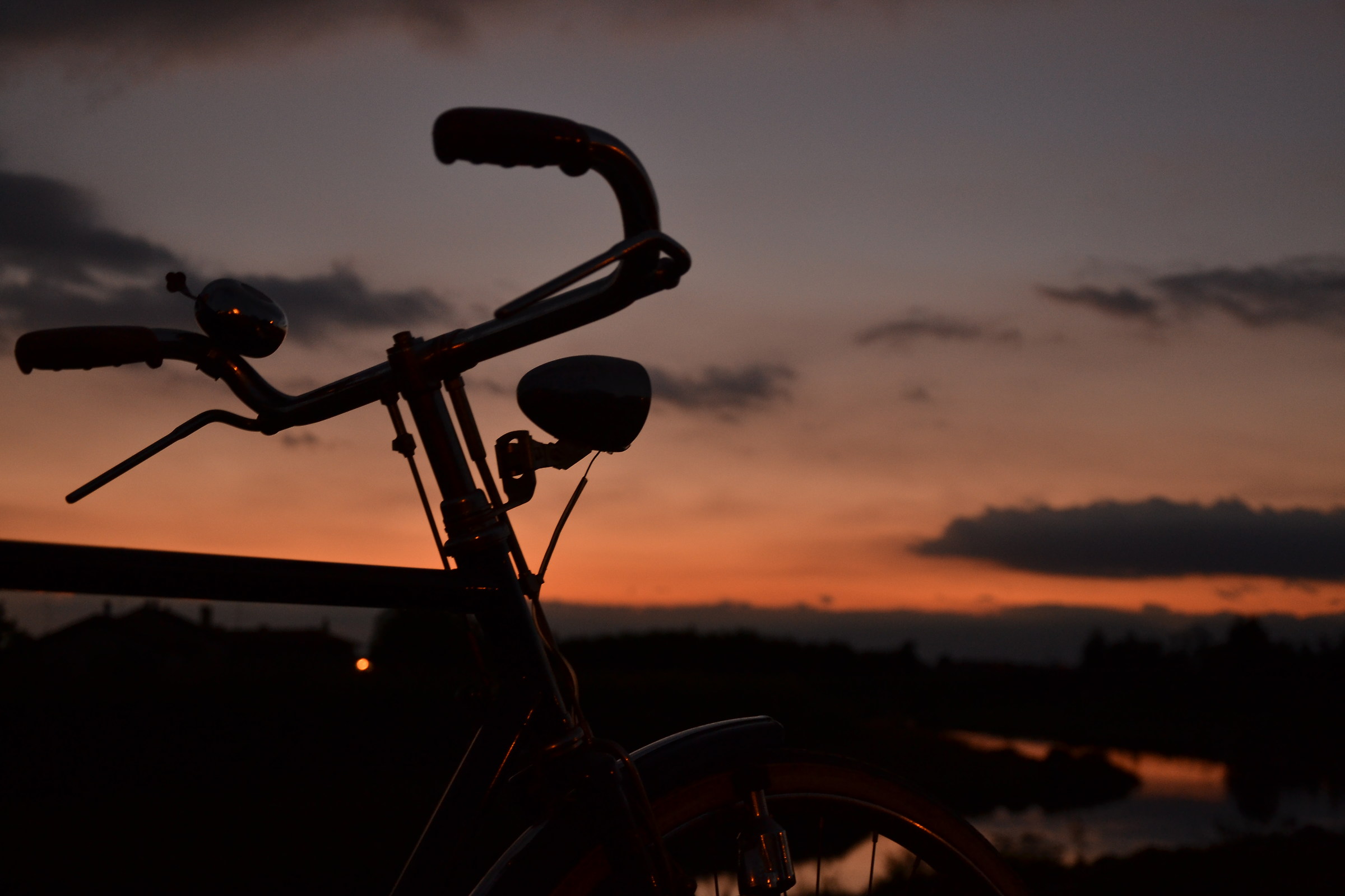 Old bike sunset