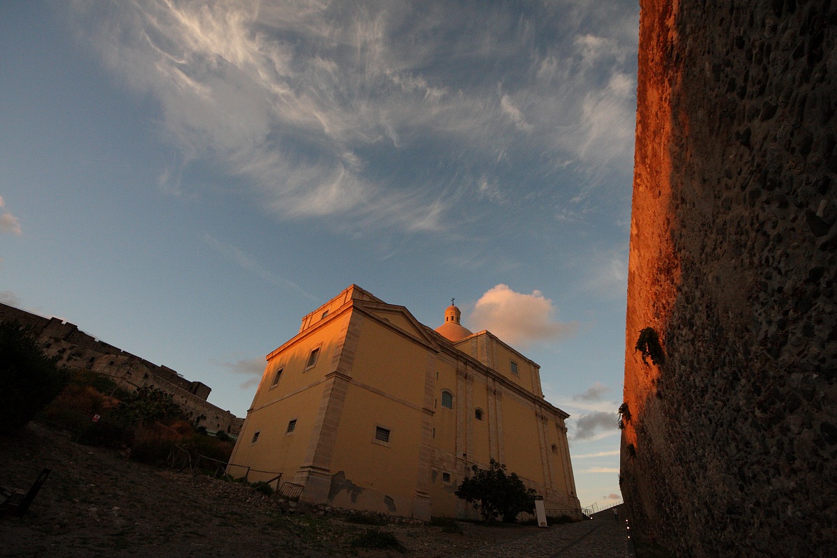 old cathedral at sunset