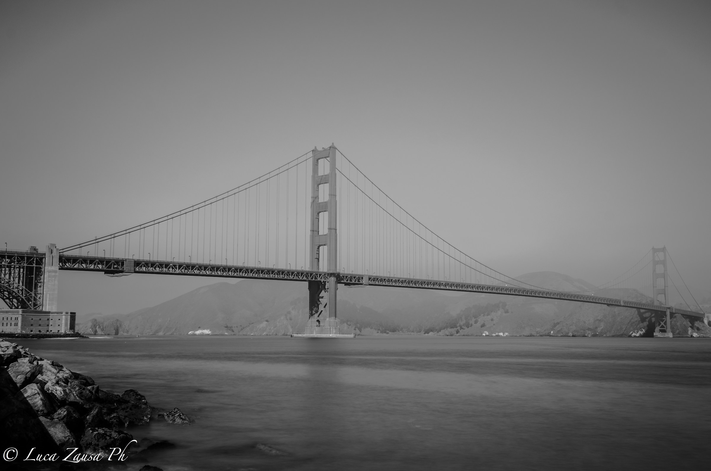 Placid waters under the Golden Gate