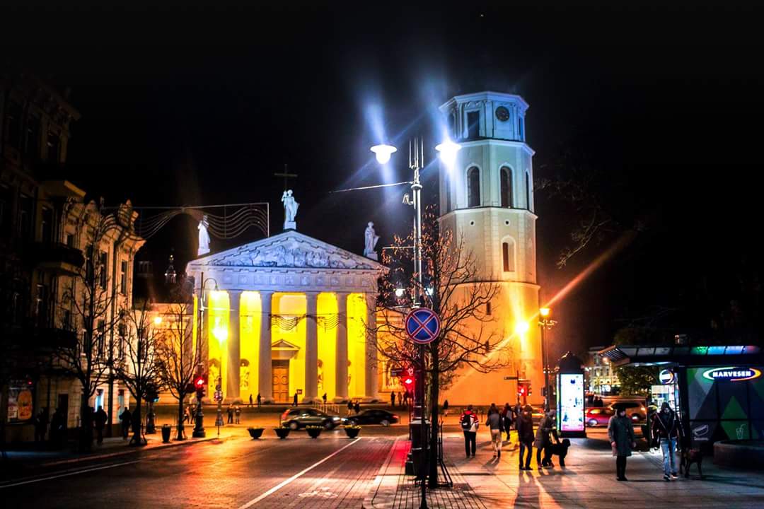 Vilnius by night Lithuania