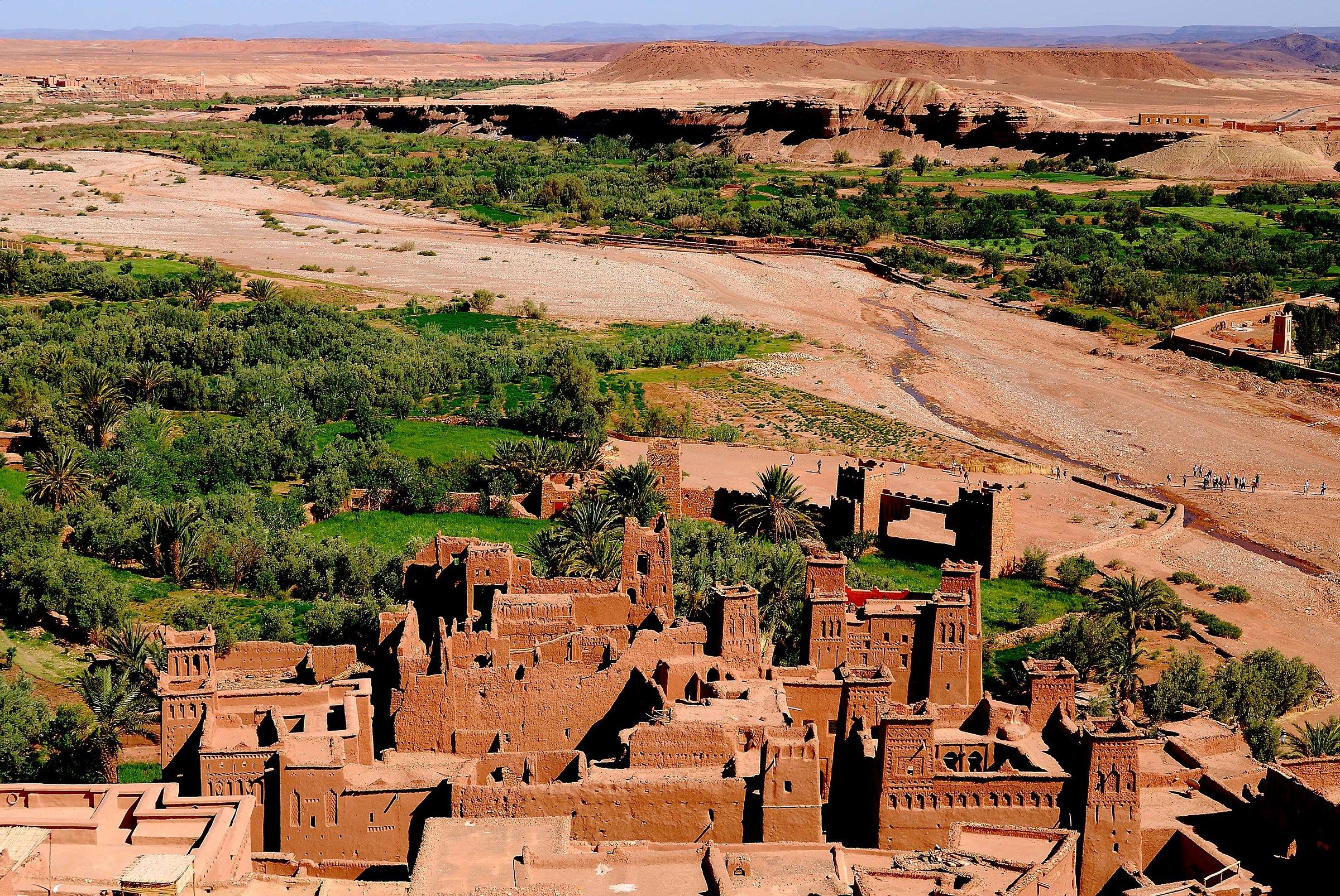 La Kasbah di Ait Benhaddou e il fiume Oued Ounila
