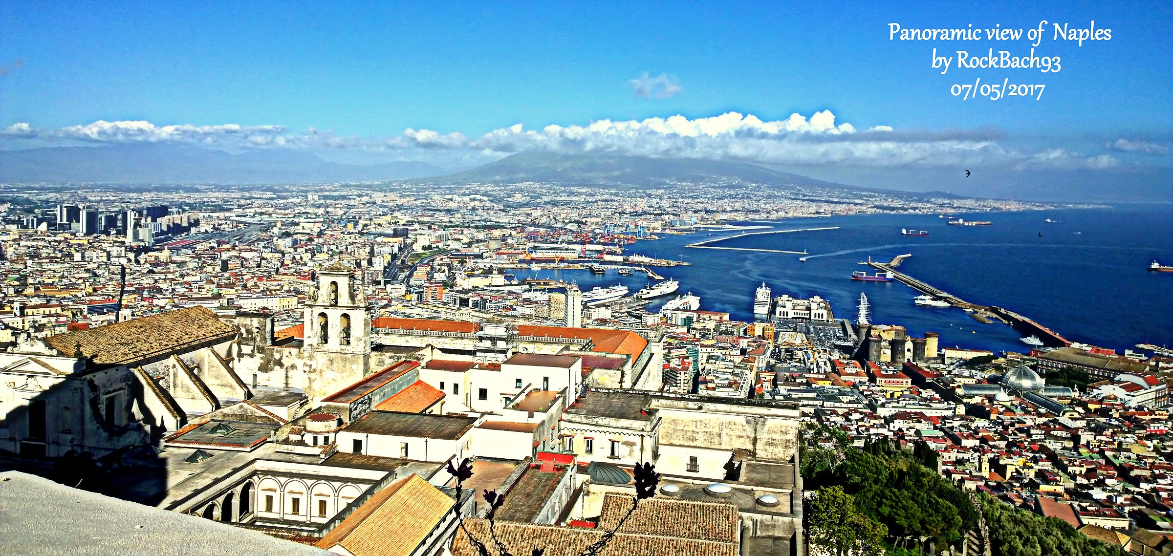 Gulf of Naples seen from Castel Sant'Elmo.