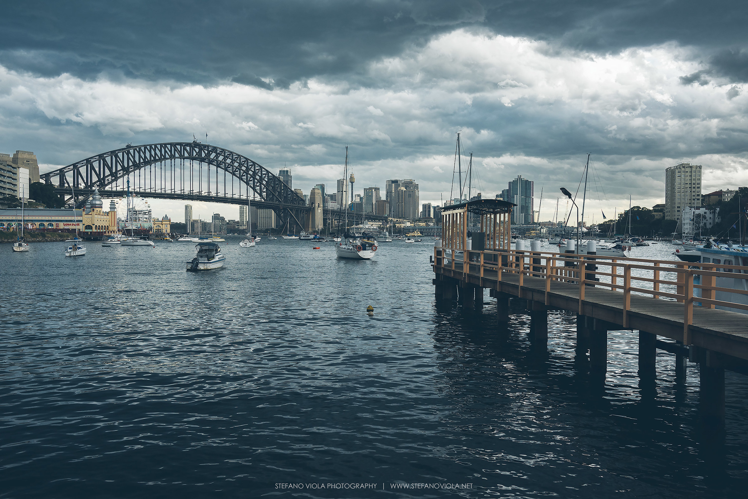 A cloudy Sydney view from Clark Park