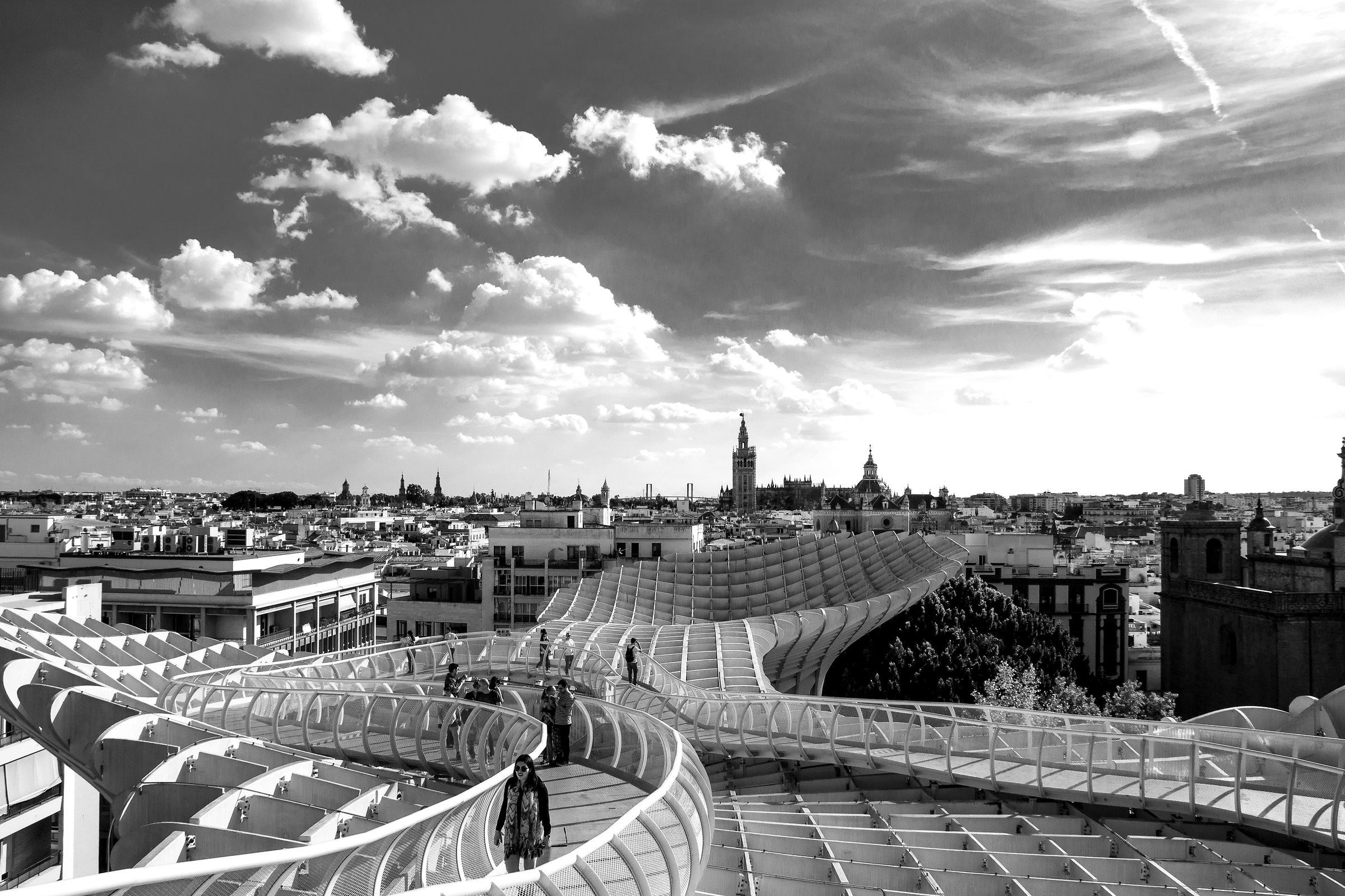 View of the city from the metropol parasol