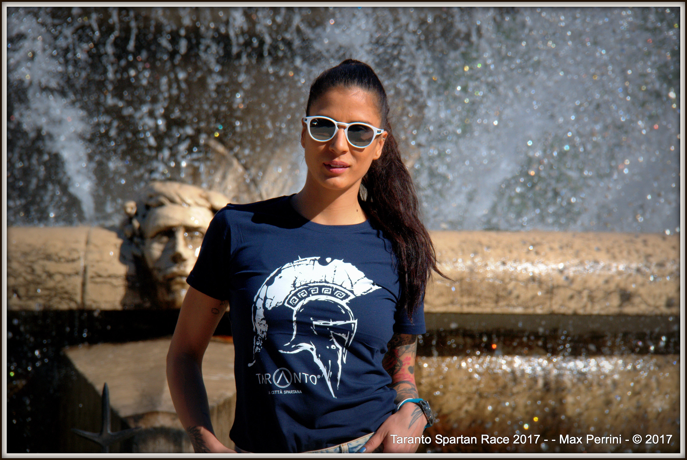 Jasmina Alexandrov in Piazza Ebalia a Taranto