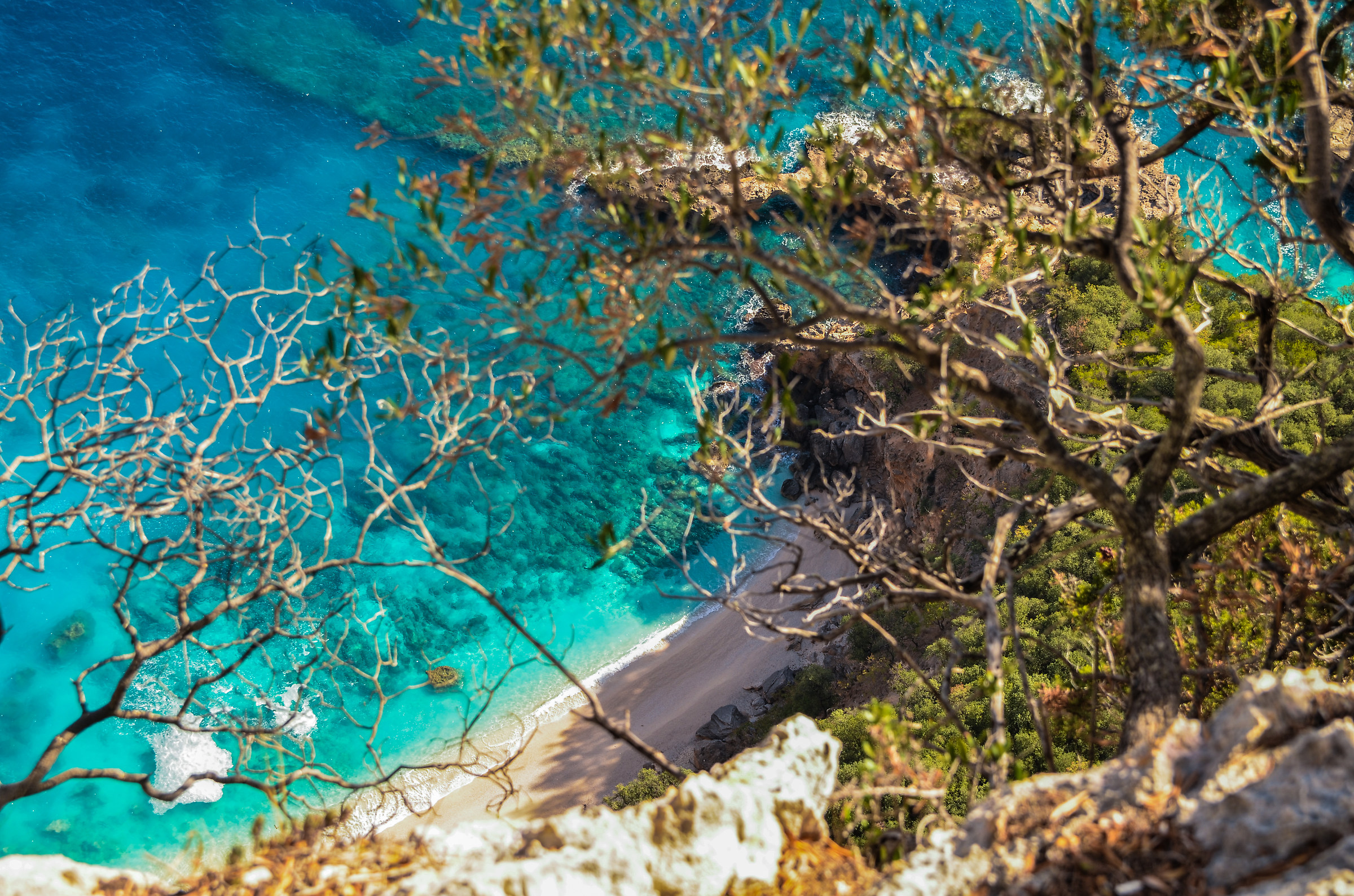 cala biriola dall'alto