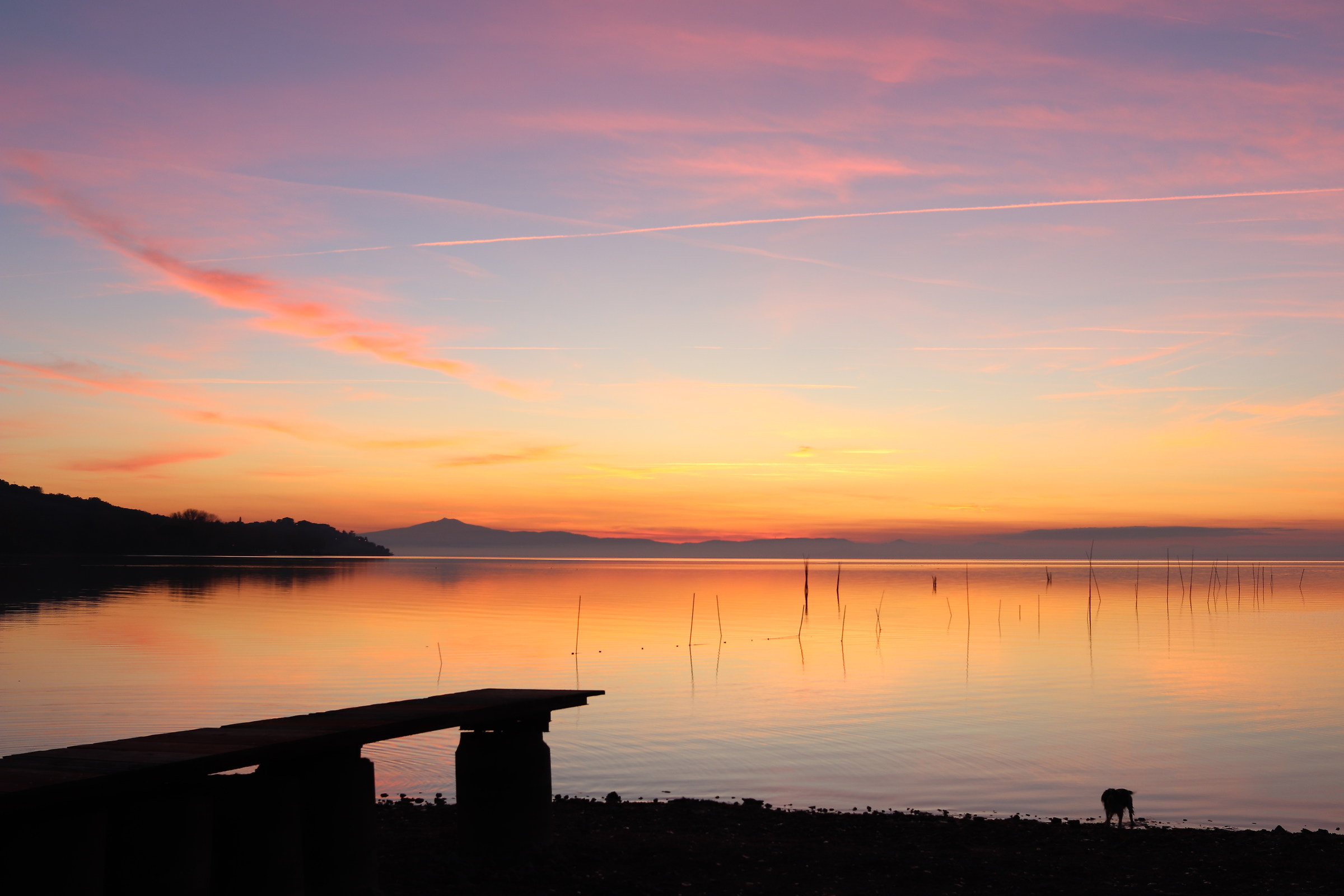 Lake Trasimeno at dusk