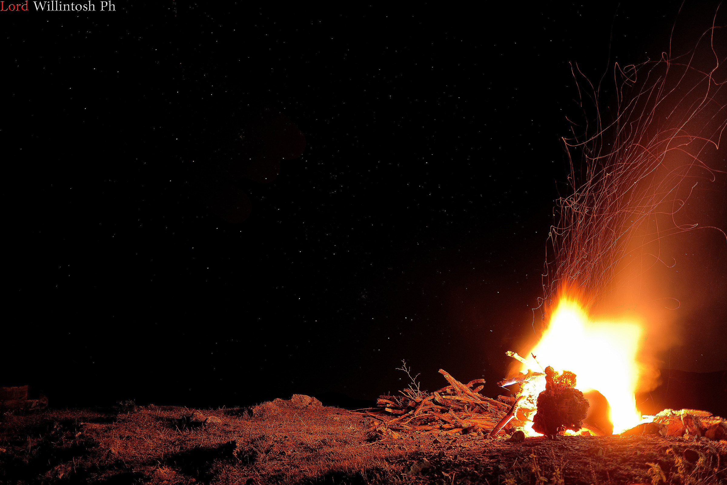 Fire under the stars