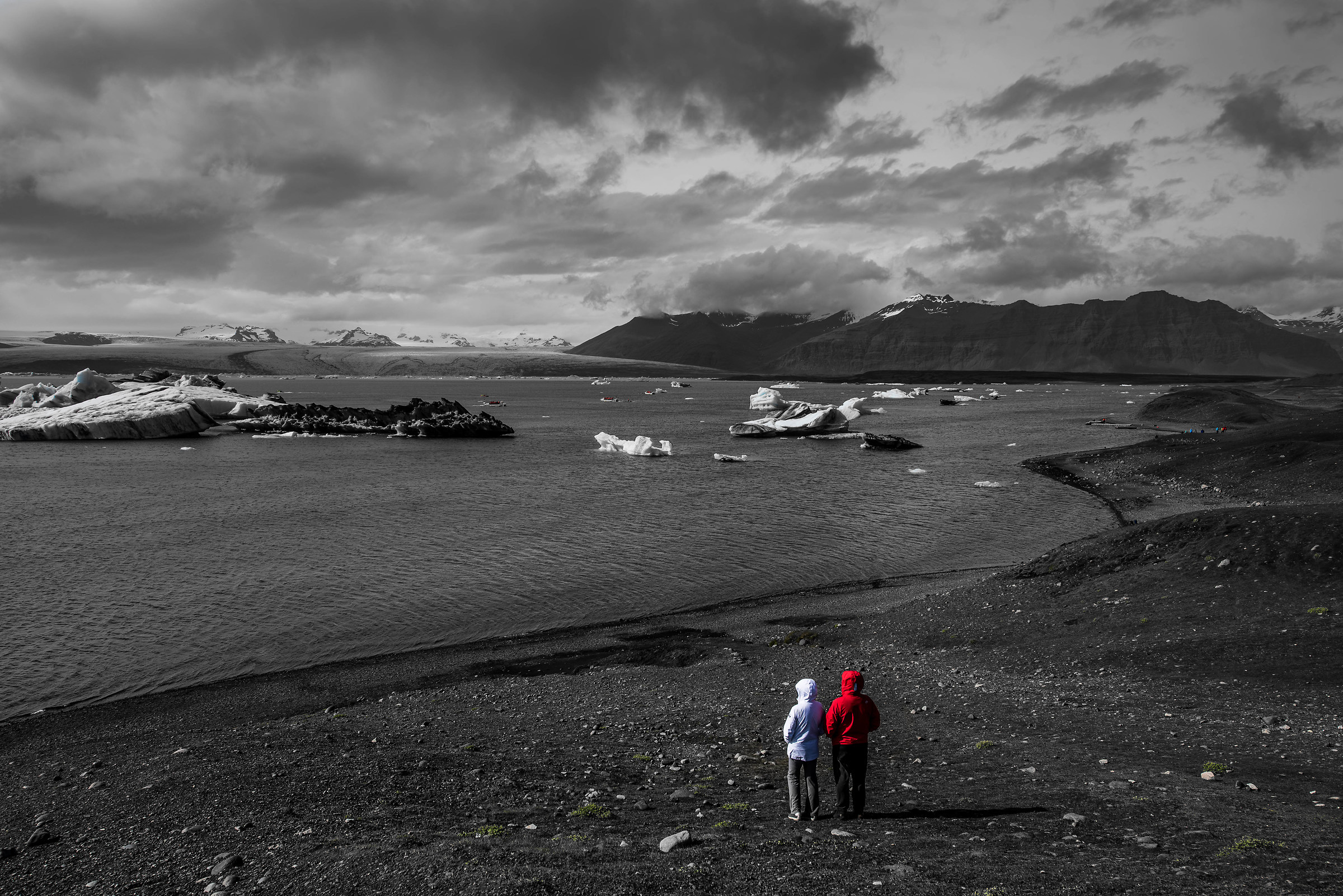 Rapiti da un glaciale paesaggio.