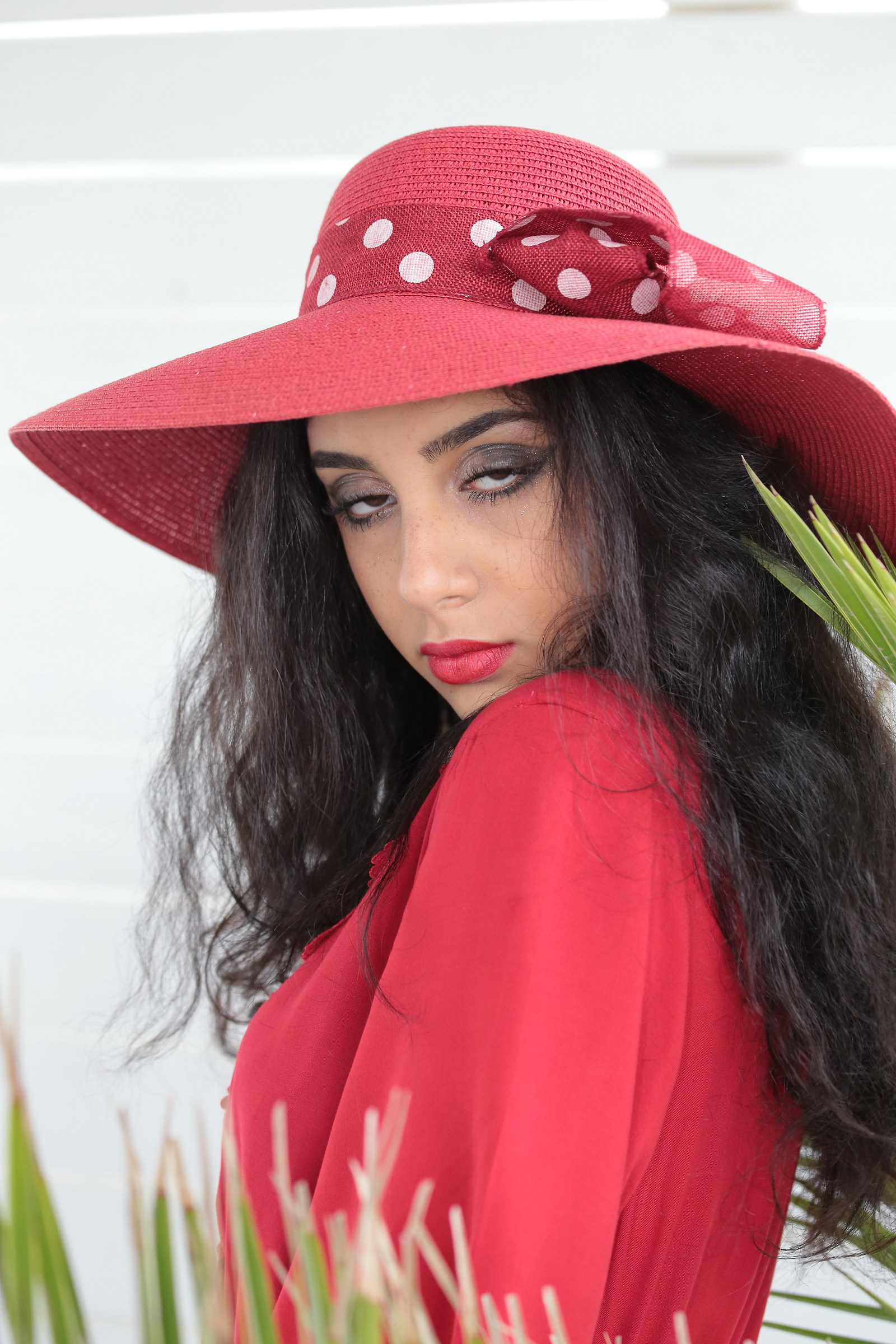 In the middle of the palm trees