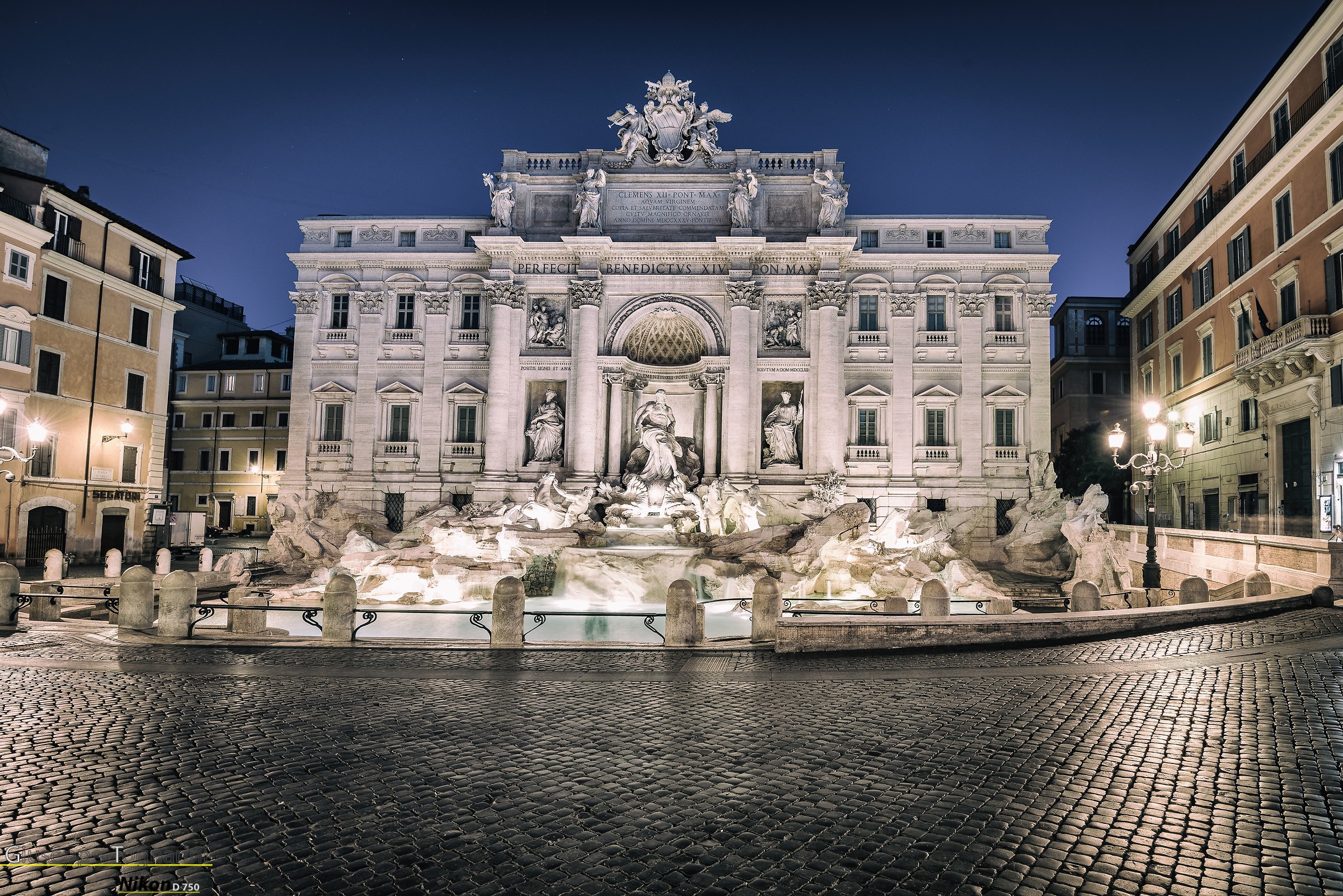 The Trevi Fountain (in wide field)