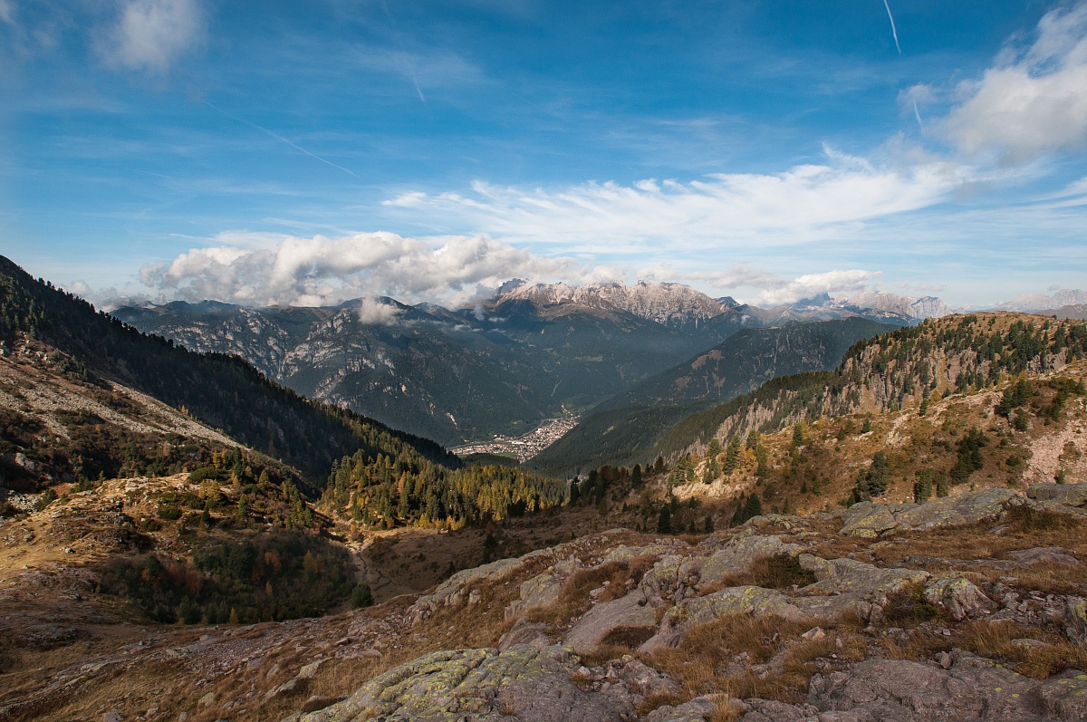 View from the Rosengarten and Latemar Lagorai