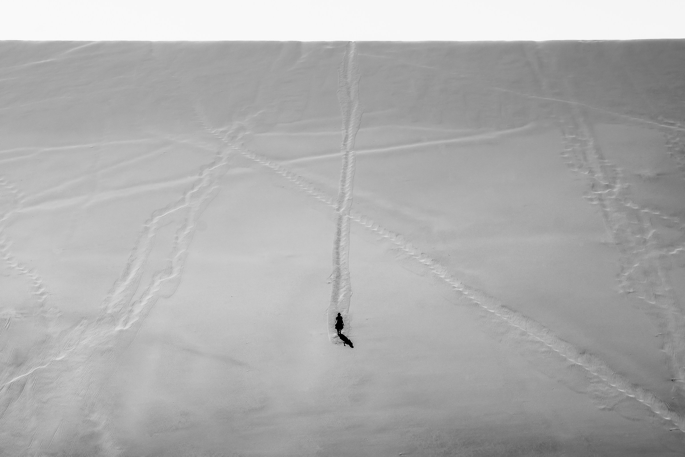 Downhill from the dune