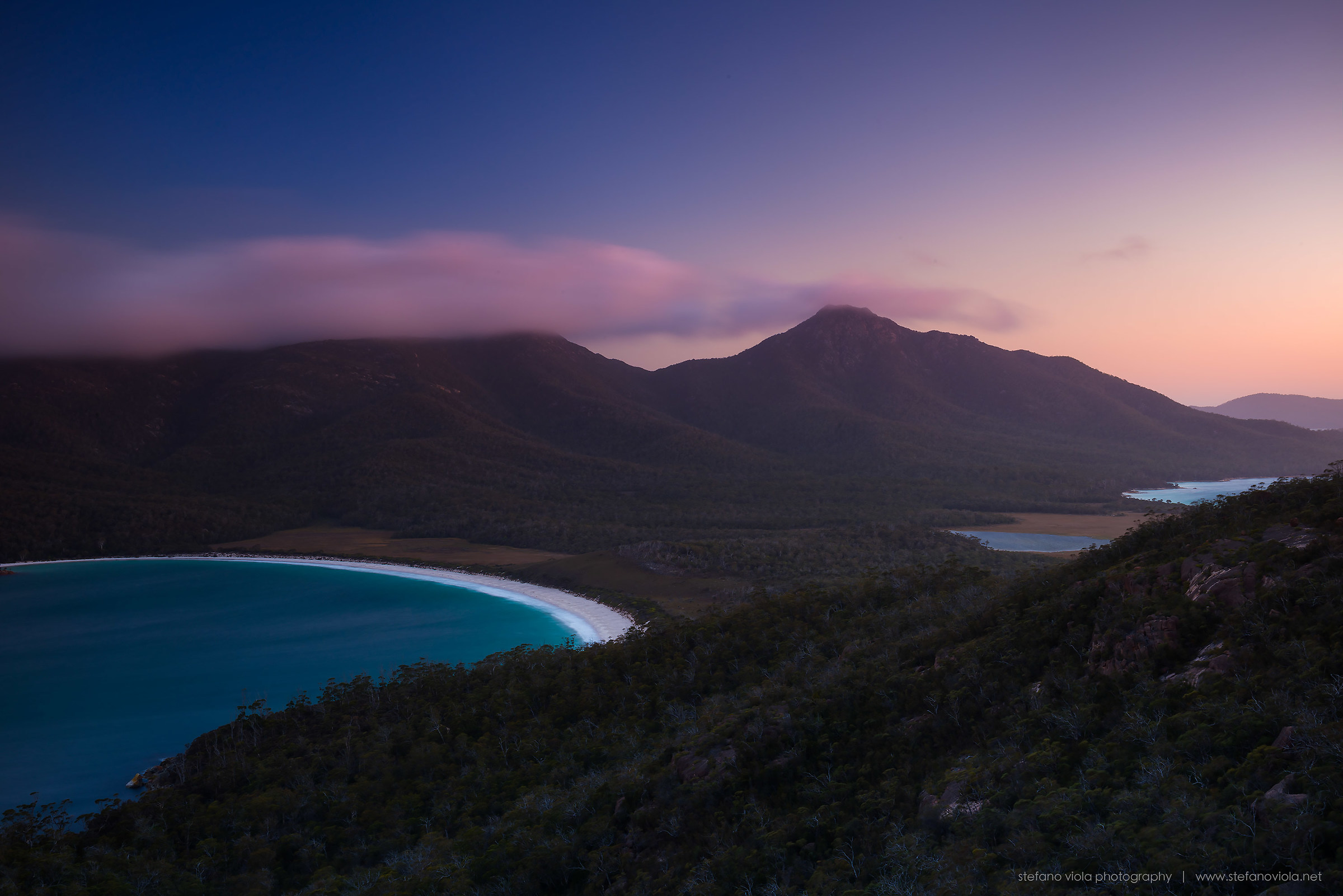 Sunset at Wineglass Bay - Tasmania