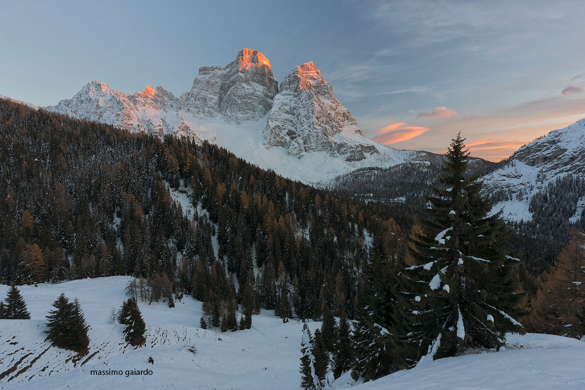 delicate sunset on pelmo!