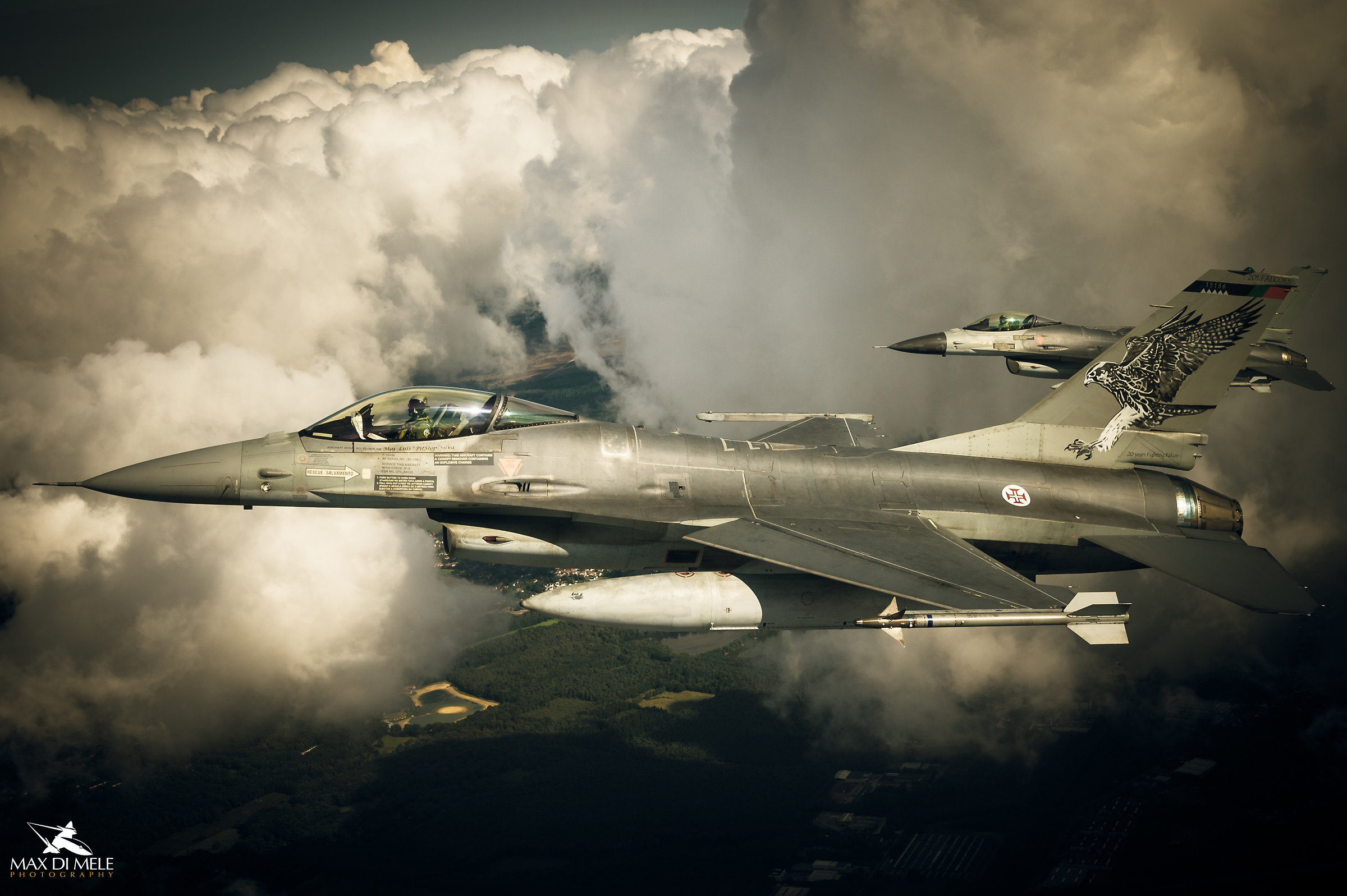 Air-to-Air Portuguese f-16 - Belgium
