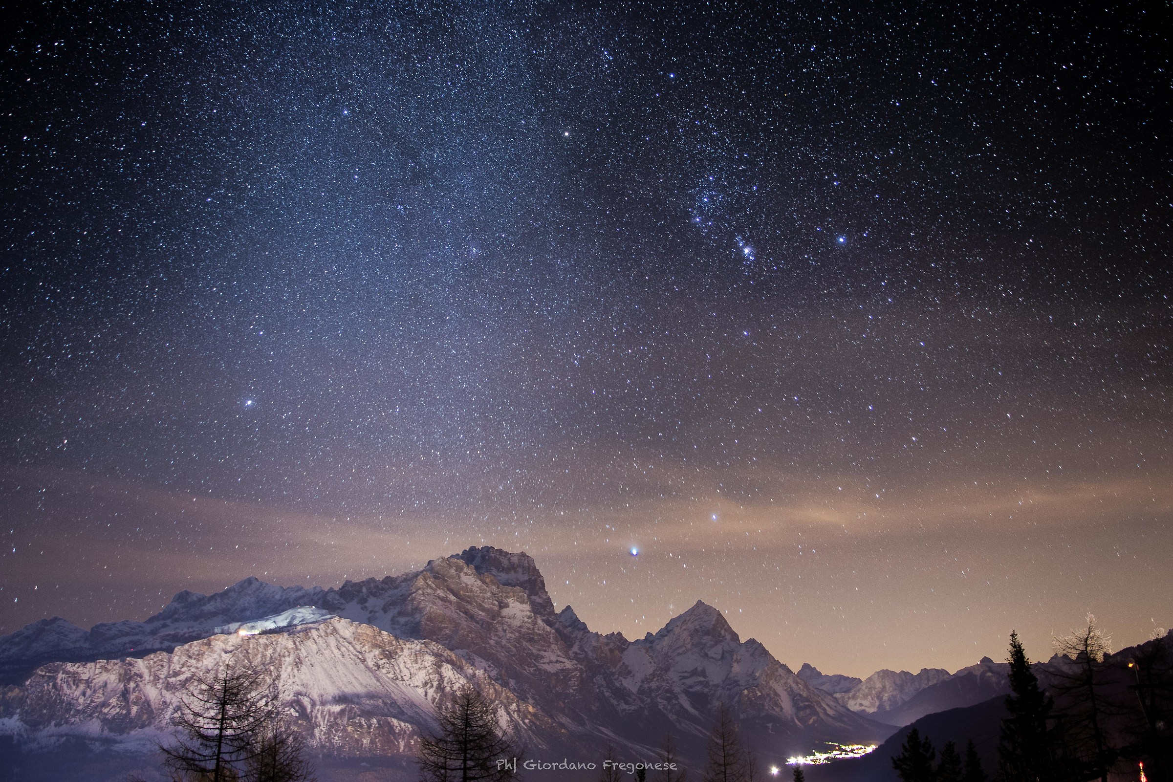 Covered with stars on Cortina d'Ampezzo and San Vito