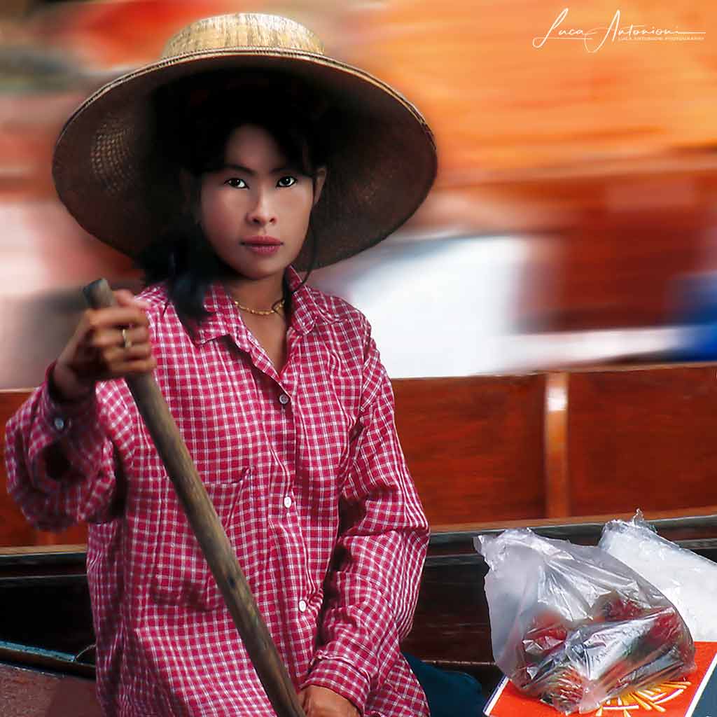 Woman in the floating market