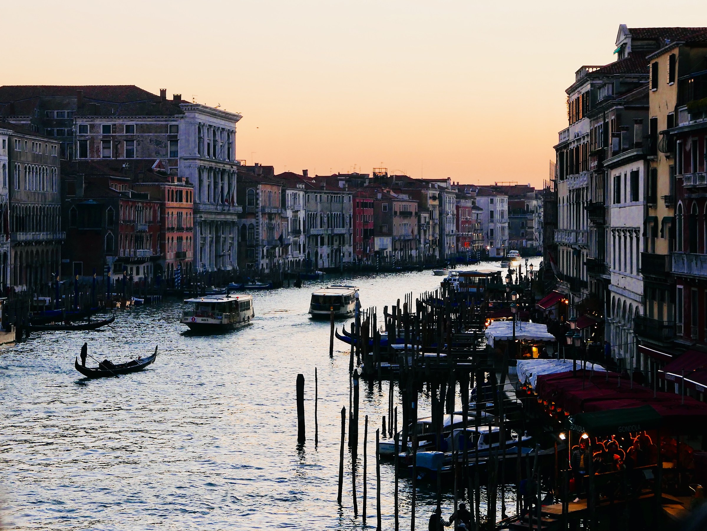 Evening lights on the Grand Canal