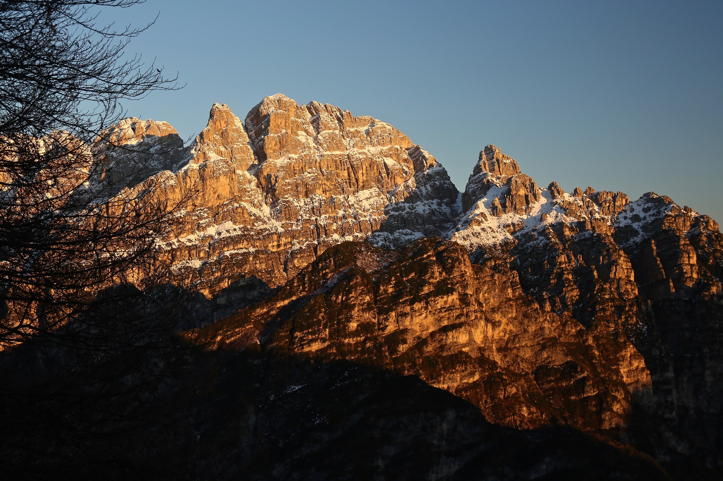 Enrosadira on the Friulian Dolomites
