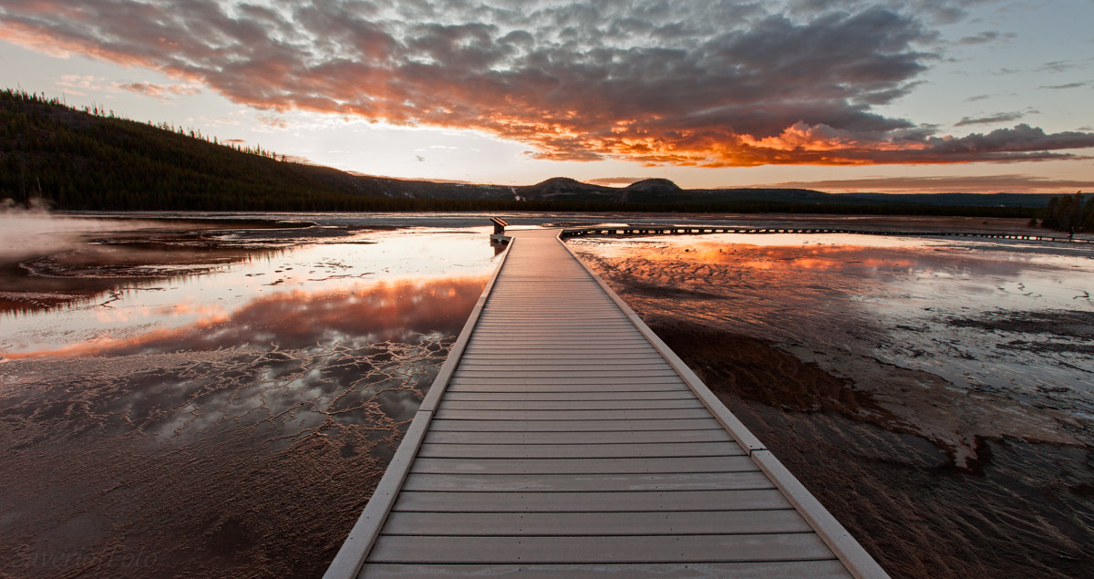Sunset - Grand Prismatic Spring