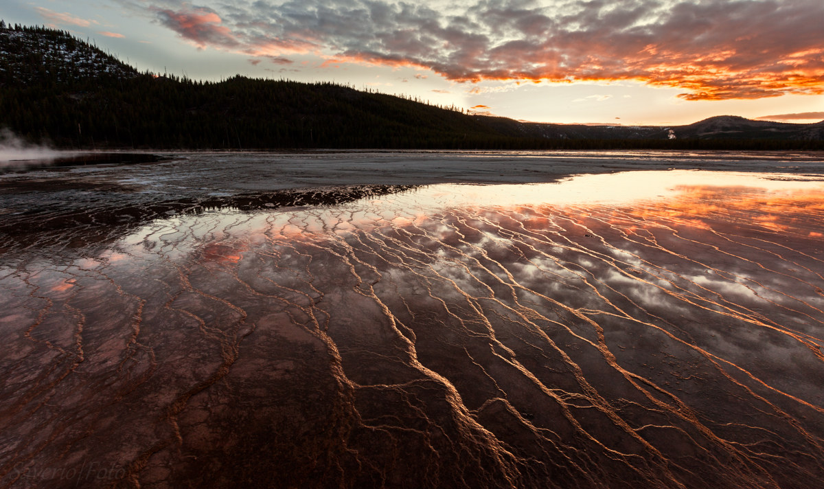Sunset - Grand Prismatic Spring