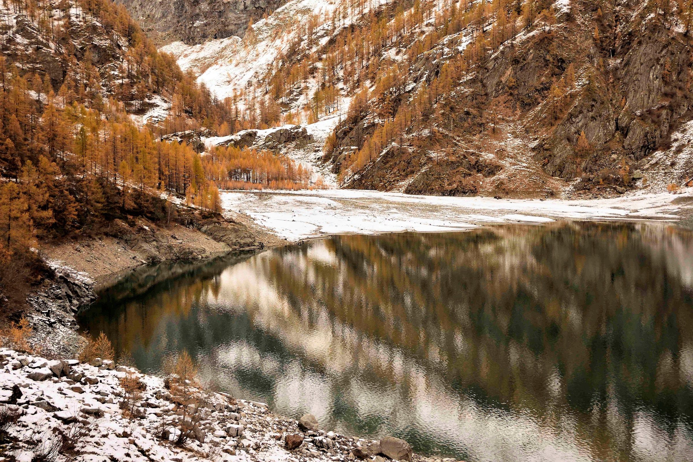the end of Lake Cheggio