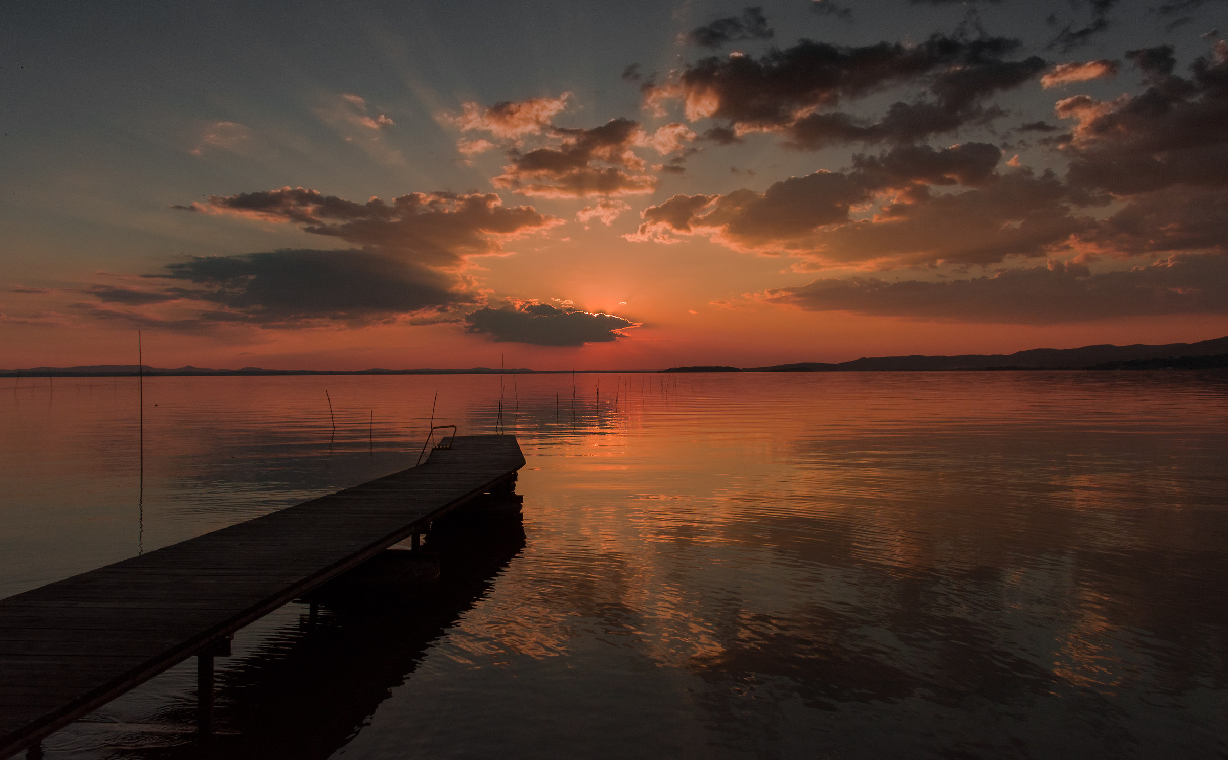 Sunset over the lake