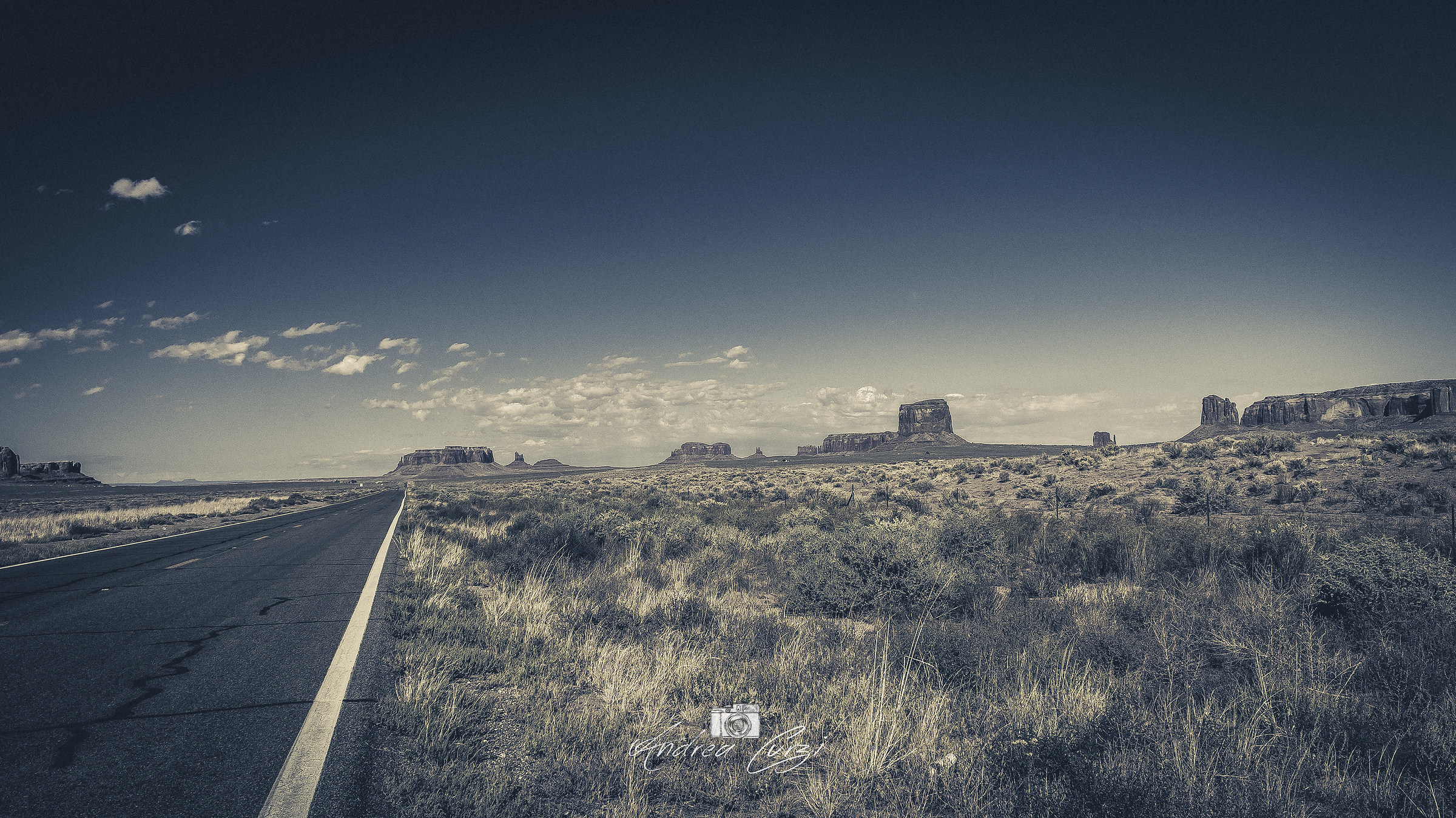 La route e la Monument Valley