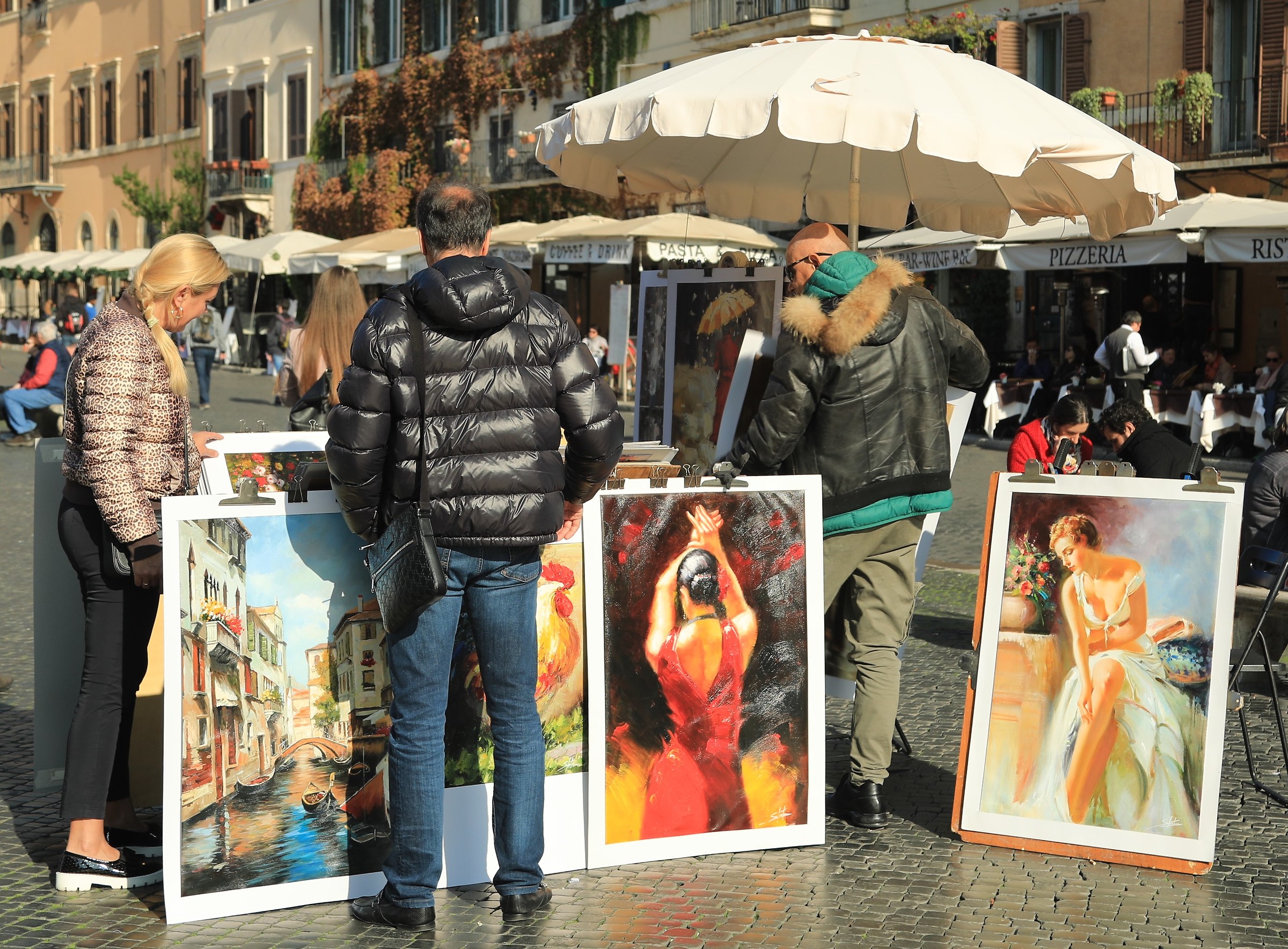piazza navona street artists
