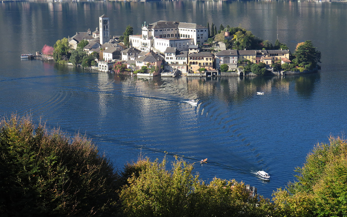 Lake Orta ... san giulio seen from the sacromonte
