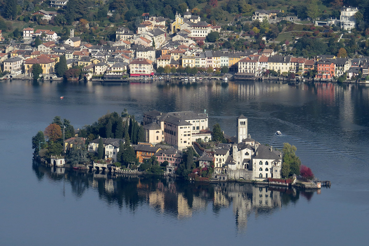 Lake Orta .. San Giulio from Madonna del Sasso