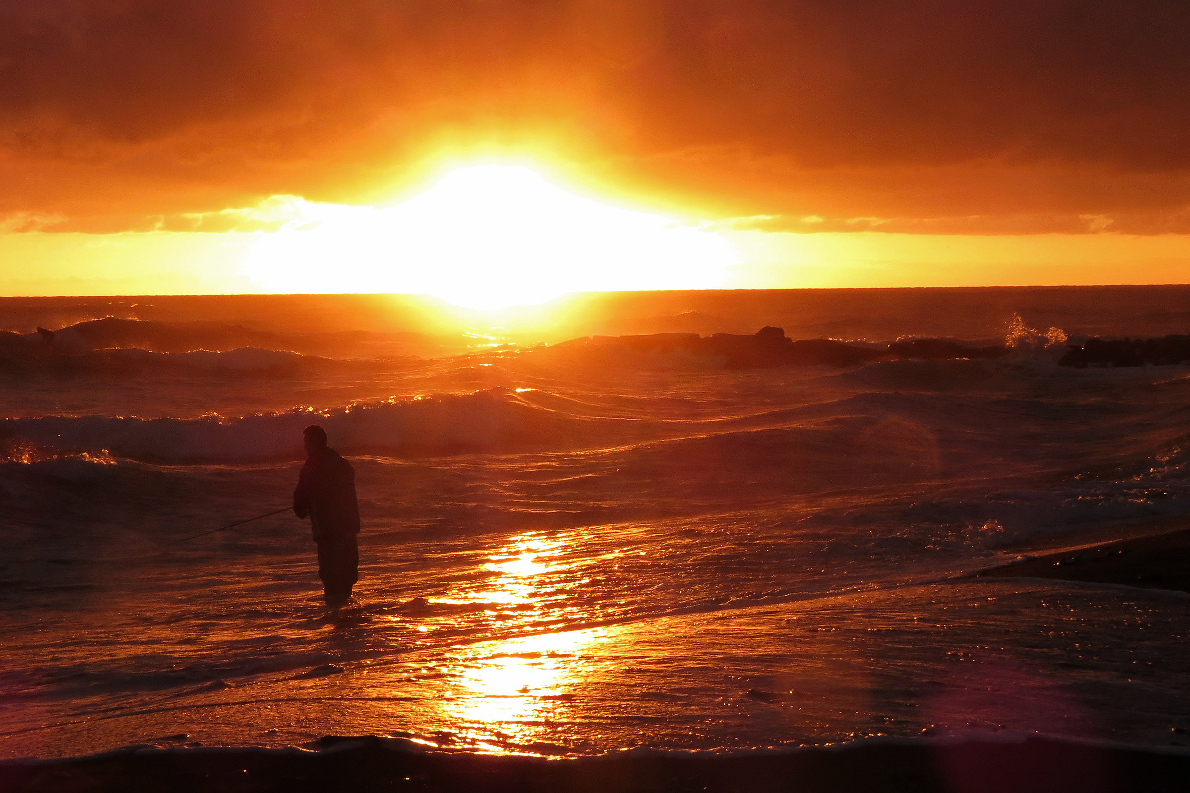 The sunset fisherman
