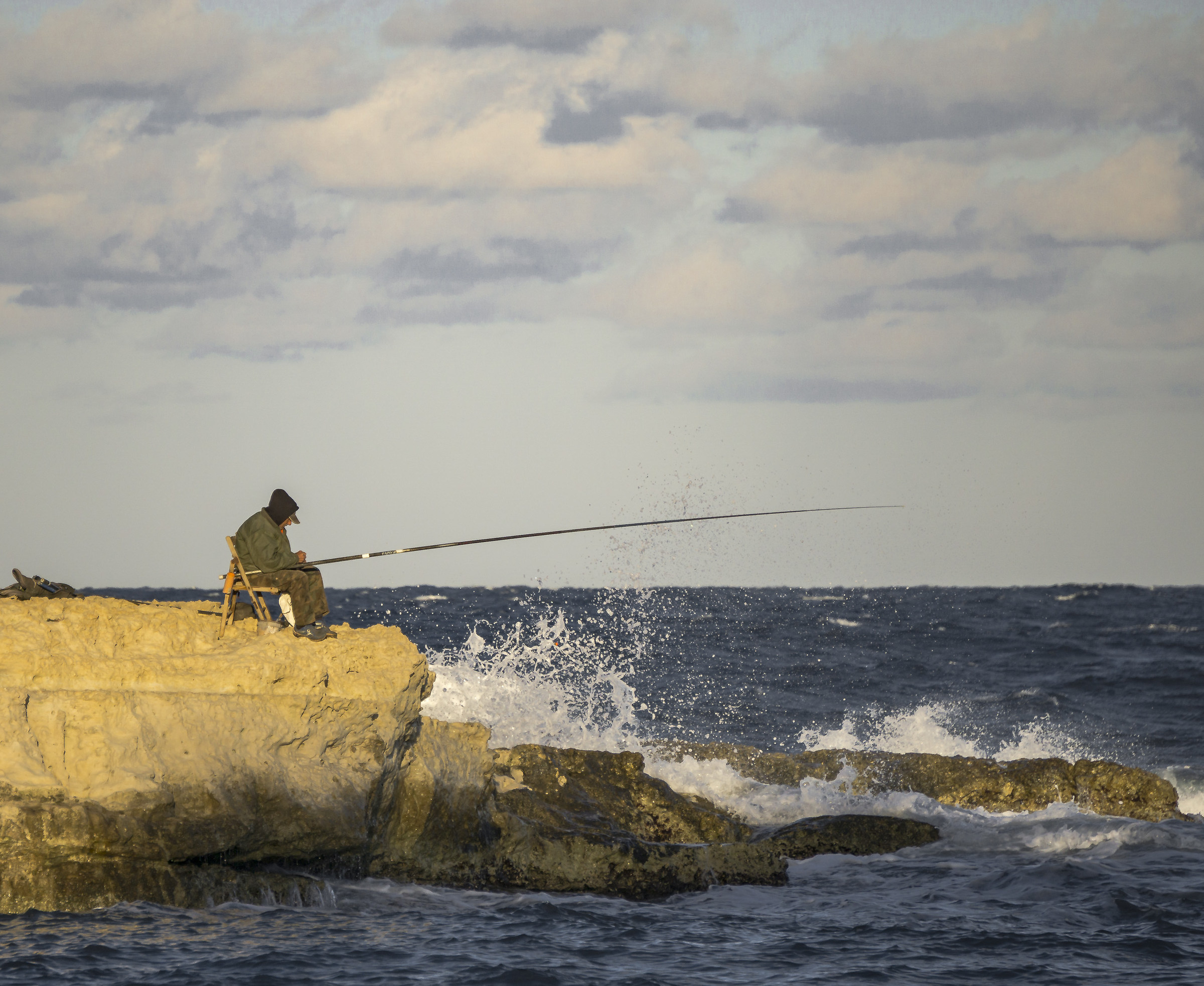 Fishing in the storm