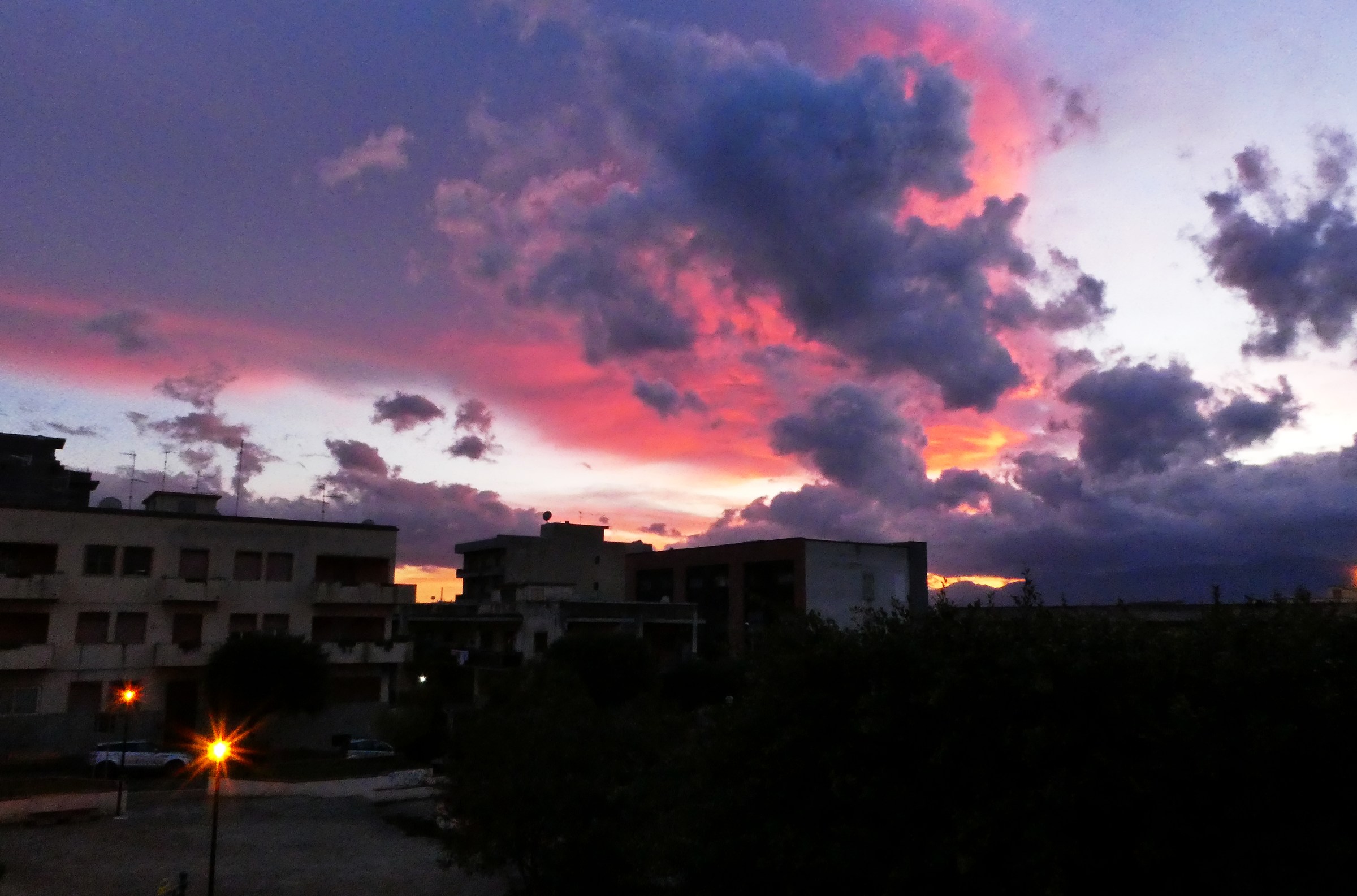 In the evening, on the tight