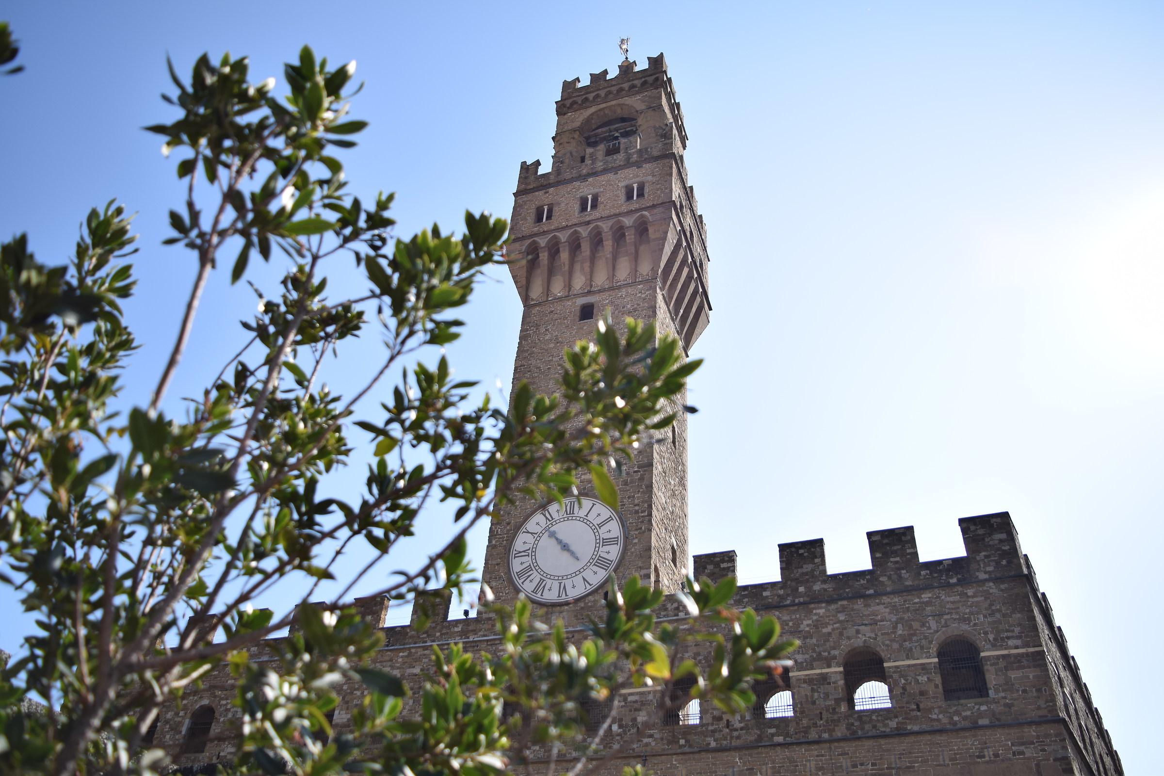 Torre palazzo vecchio vista dalla terrazza degli Uffizi