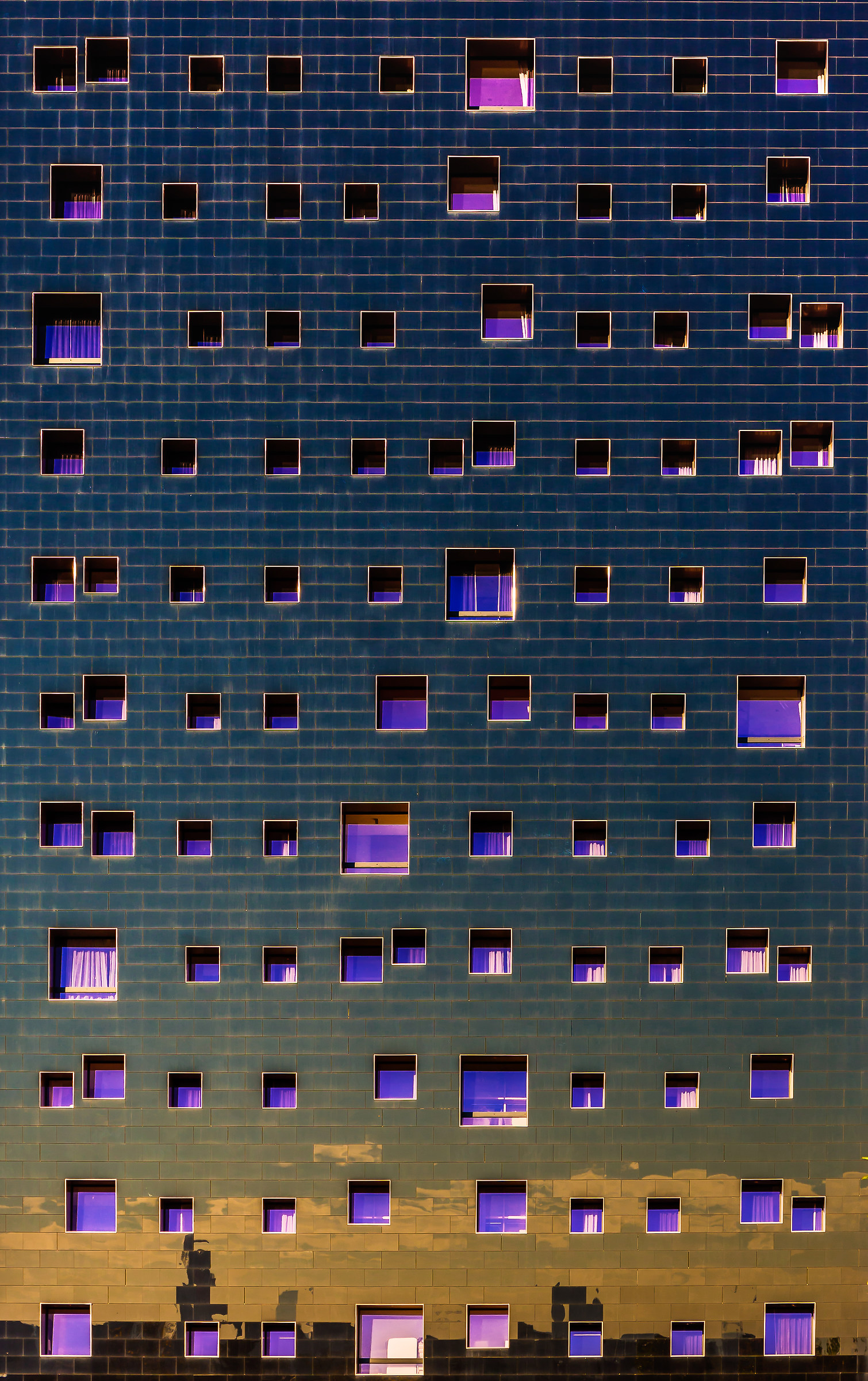 Crazy windows at sunset