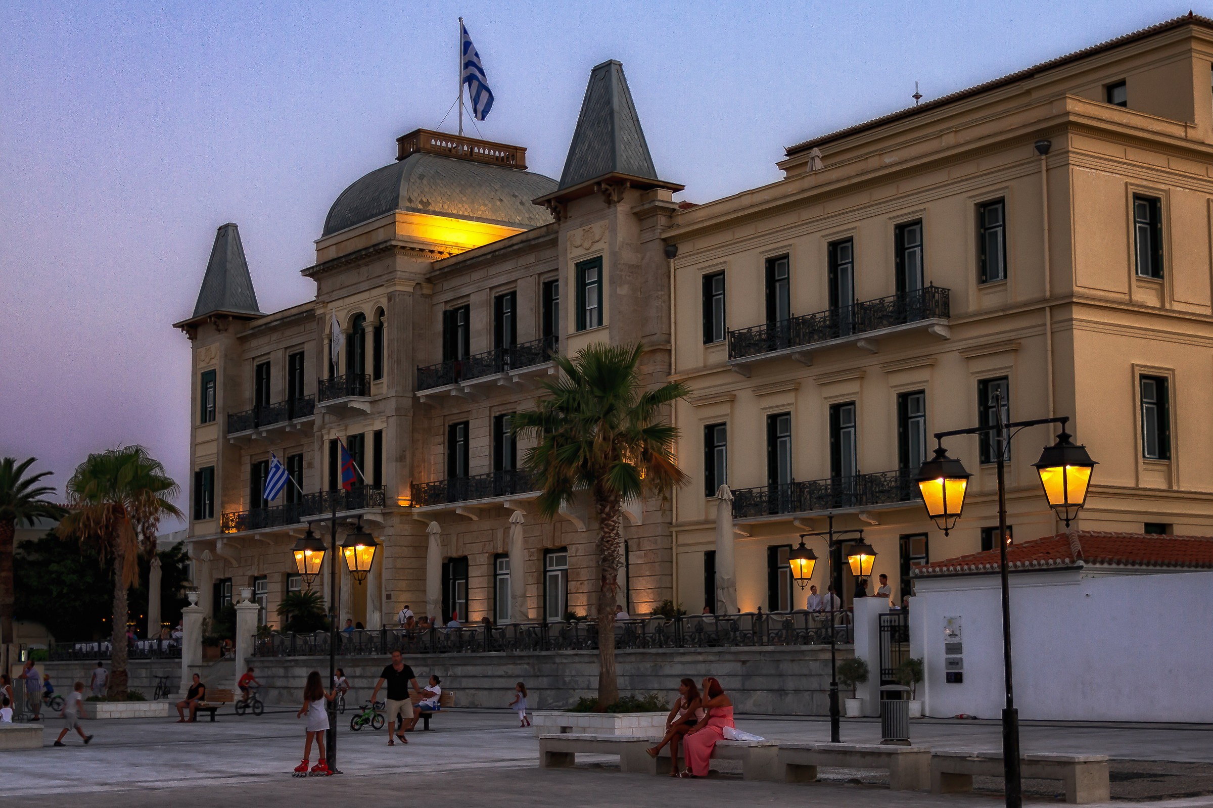 Spetses a hot summer evening