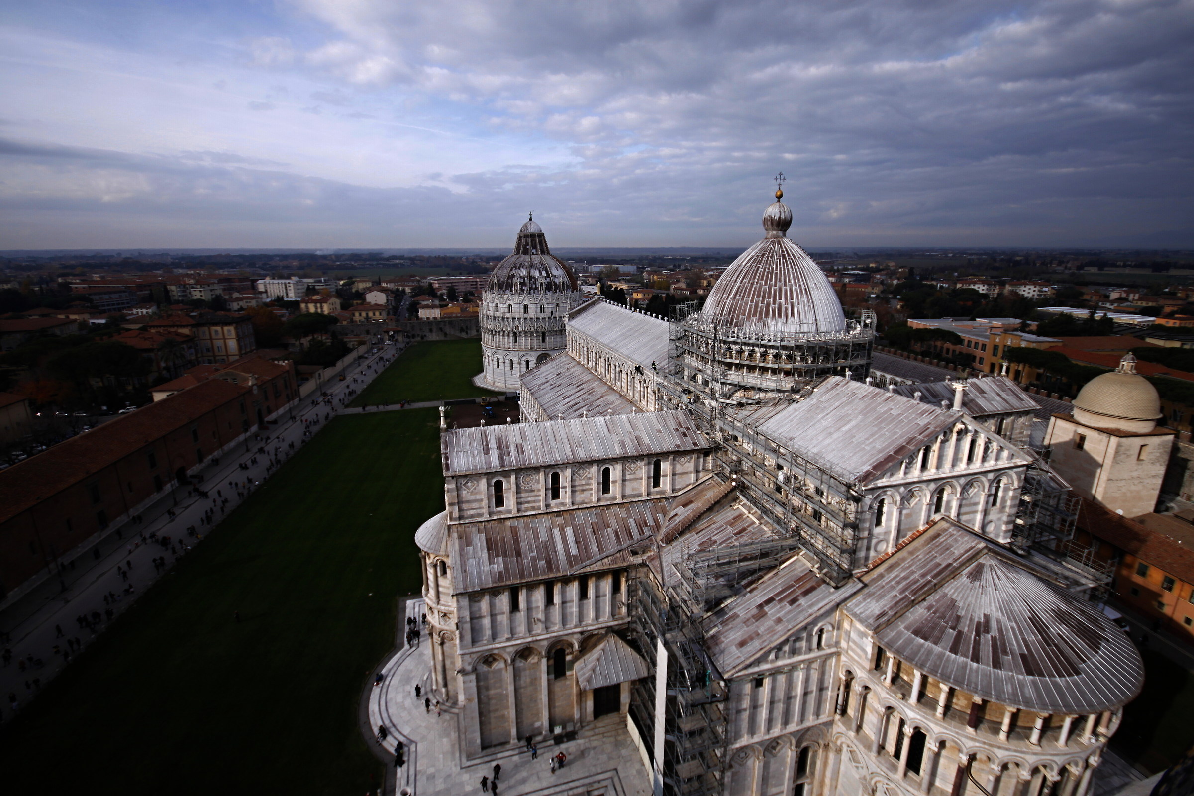 Piazza dei Miracoli view from the Tower of Pisa