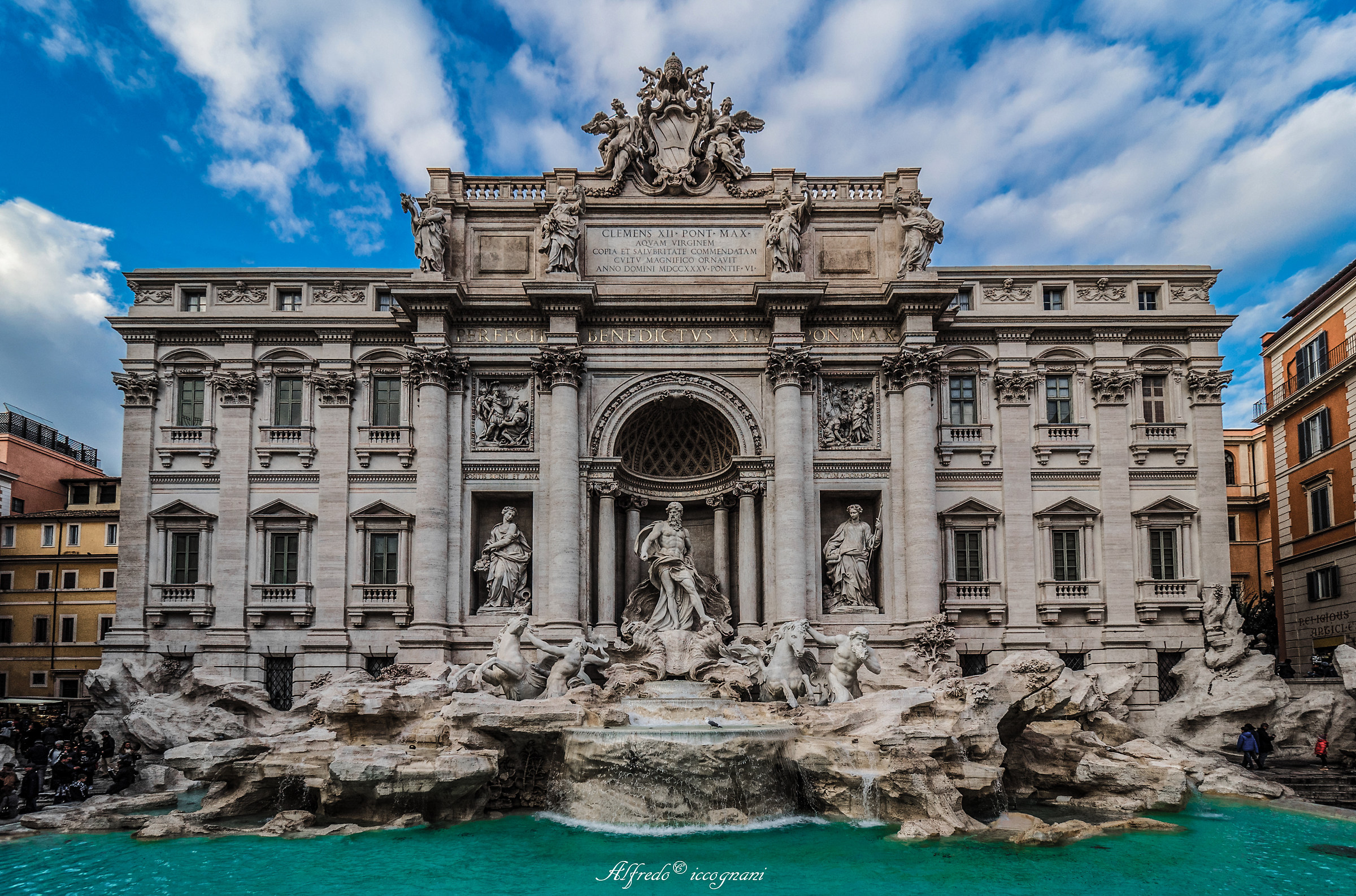 The majestic Trevi Fountain