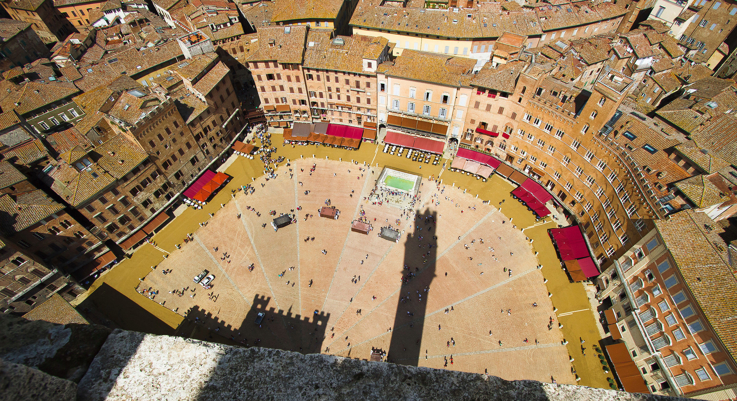 piazza del campo dalla torre del Mangia