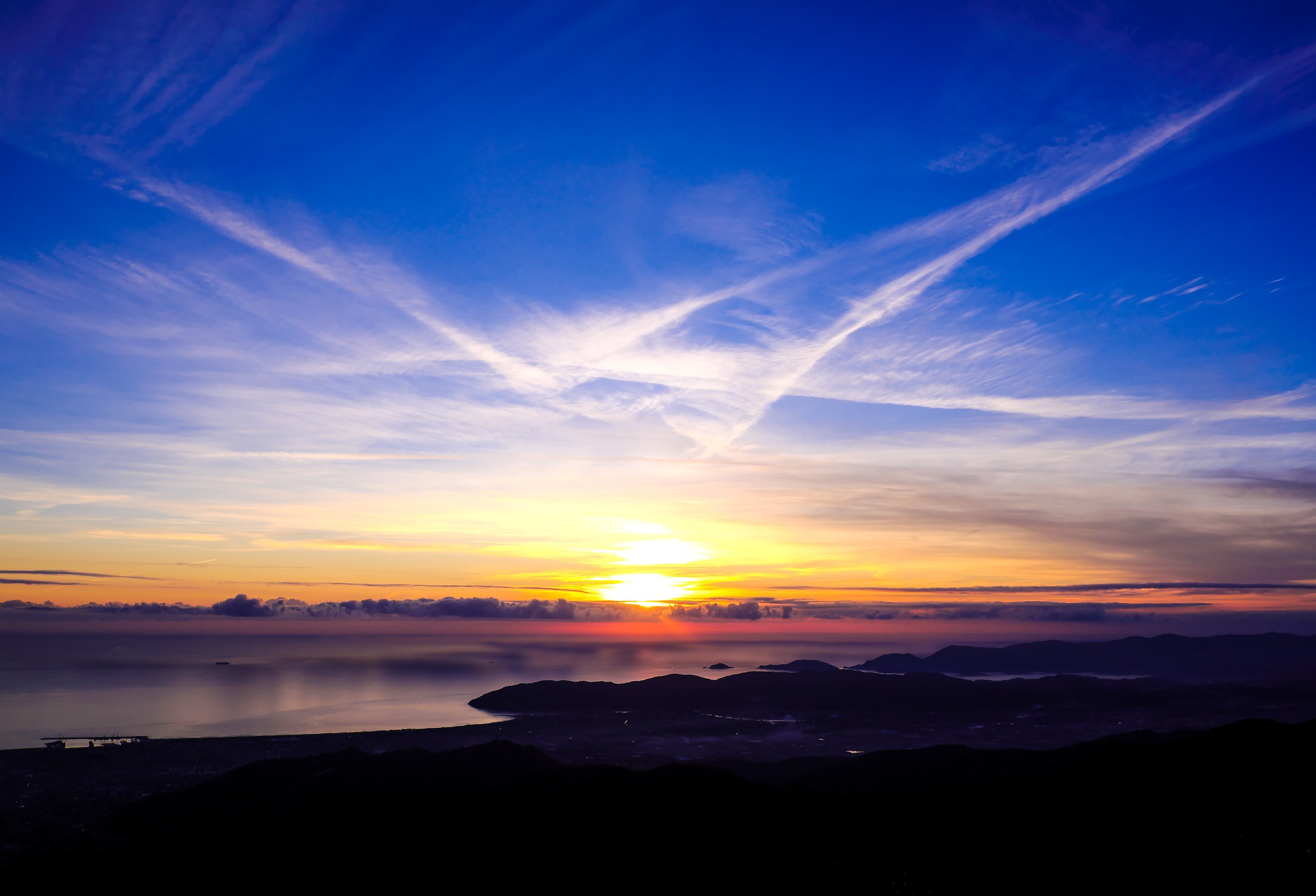 Sunset over the Apuan Alps